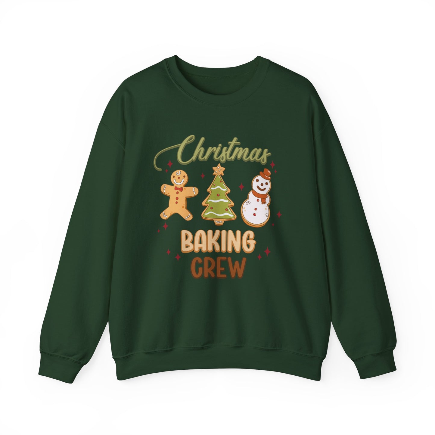 Christmas Baking Crew Sweatshirt, Christmas Baking Team Matching Sweater, Christmas Baking Women's Christmas Shirts, Christmas Cookie Crew Sweatshirt Printify S Forest Green