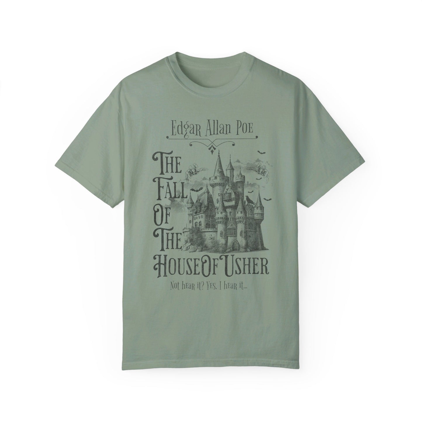 Edgar Allan Poe Shirt, The Fall of the House of Usher Tee, Book Lover Shirt, Halloween, Fall, Gothic, Light Academia, Comfort Colours TShirt T-Shirt Printify Bay S