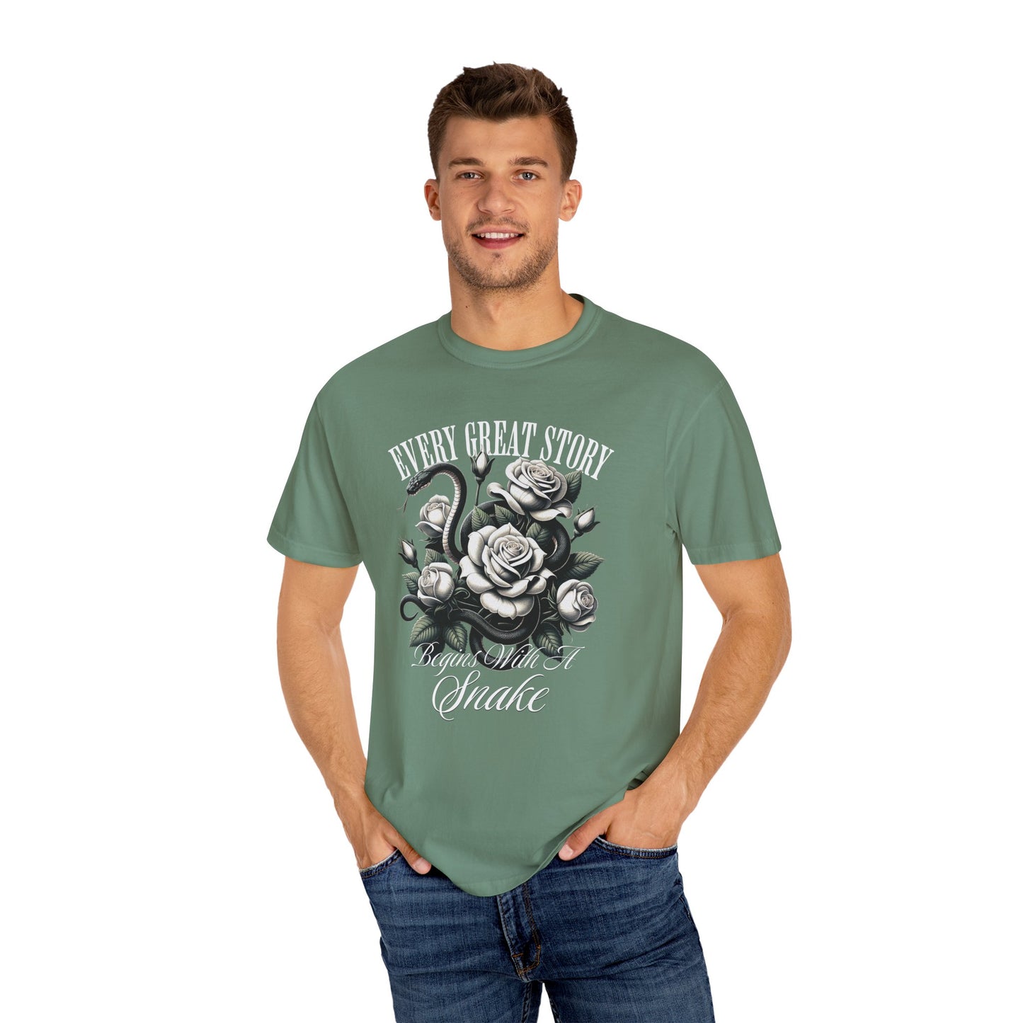 Snake Romance TShirt Romantasy Reader Dark Gift For Morally Grey Dark Fantasy Romance Novel Lover Haunting Goth Romance Shirt For Book Club T-Shirt Printify