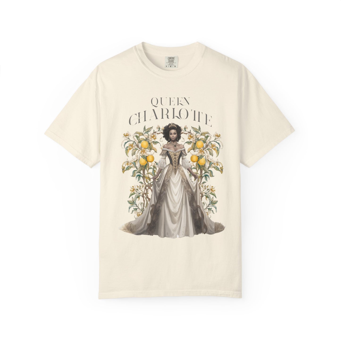 Queen Charlotte T-Shirt Literary Regency Period Tee Historical Drama Series Watching Spilling The Tea Theme Gift for Her Birthday Christmas T-Shirt Printify Ivory S