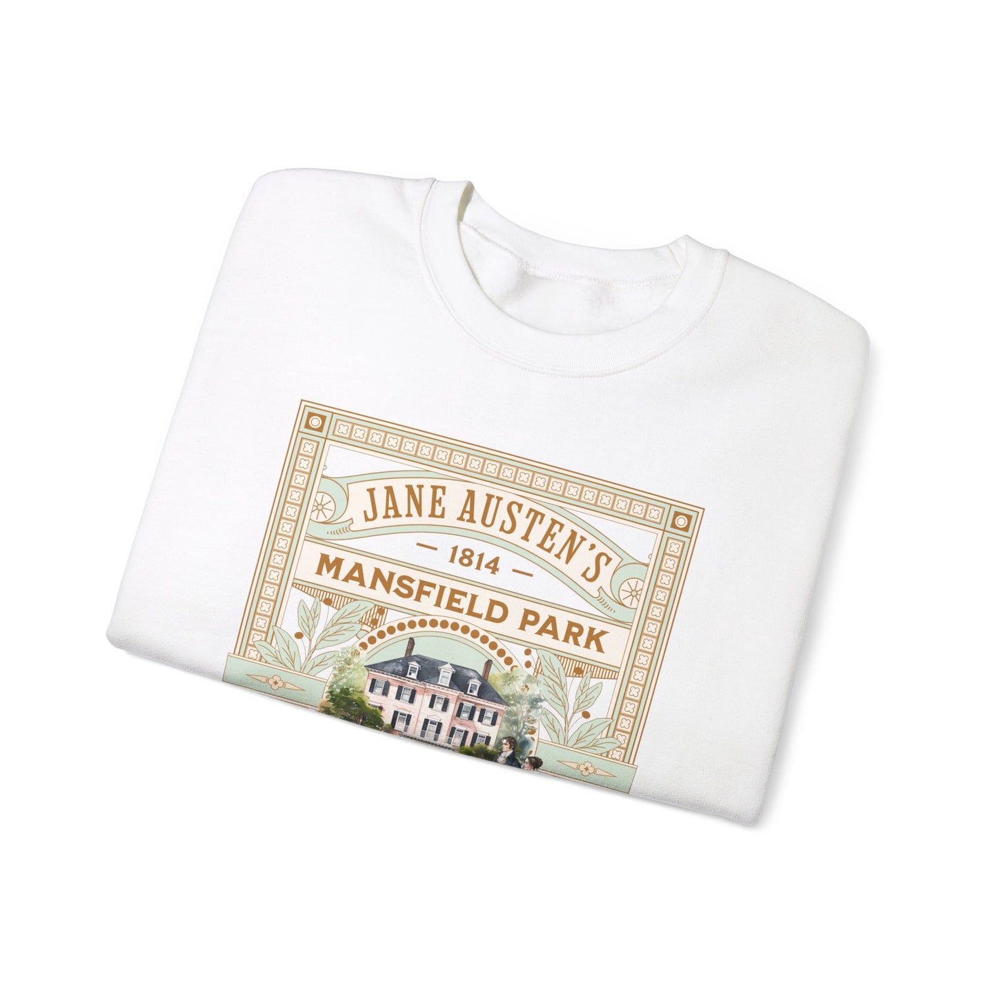 Jane Austen Sweatshirt, Mansfield Park Historical Romance Sweater, Bookish Literary Jane Austen Fan Art Gift, Gift for Her, Readers, Sweatshirt Printify