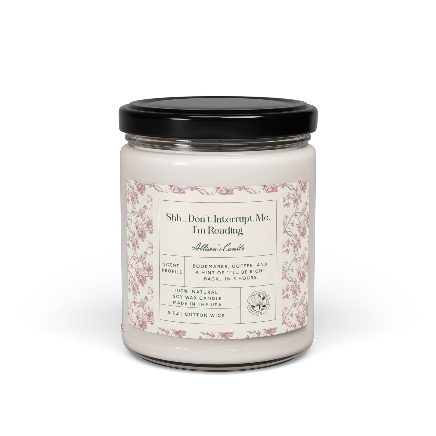 Personalized Soy Candle Funny Book Lover Gift For Mom Custom Gift Book Club Gift For Her Birthday Booknerd Candle Gift For Reader Bookworm Home Decor Printify Peppered Passionfruit 9oz
