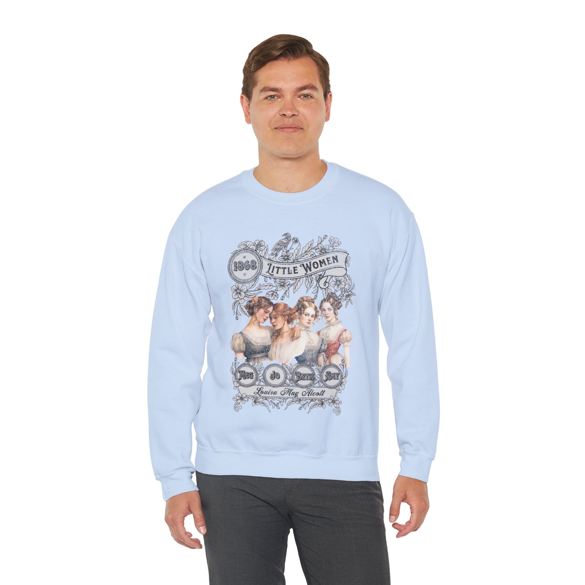 Little Women Sweatshirt, Louisa May Alcott Historical Romance Sweater, Bookish Literary Fan Art Gift, Gift for Her, Bookclub Crewneck Shirt Sweatshirt Printify