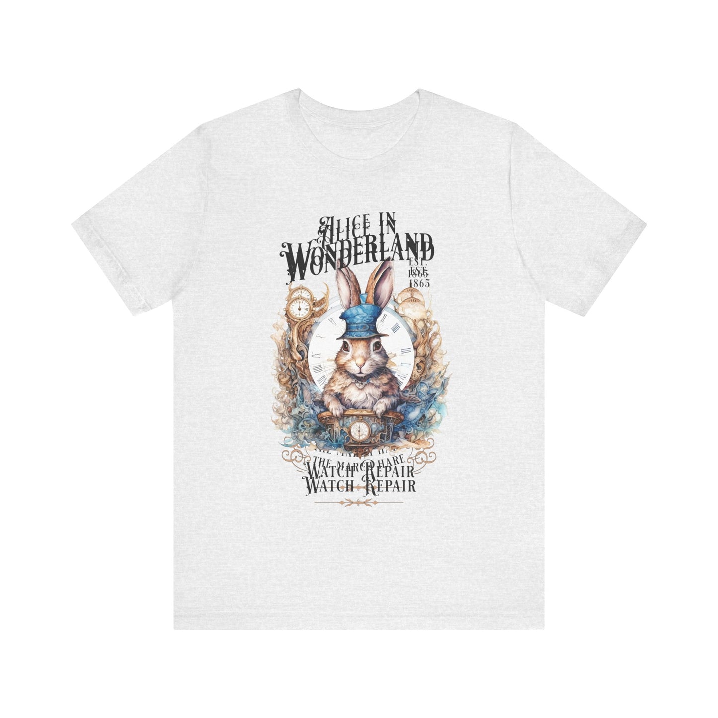 3001 Unisex Jersey Short Sleeve Tee Alice in Wonderland T-Shirt Printify Ash S