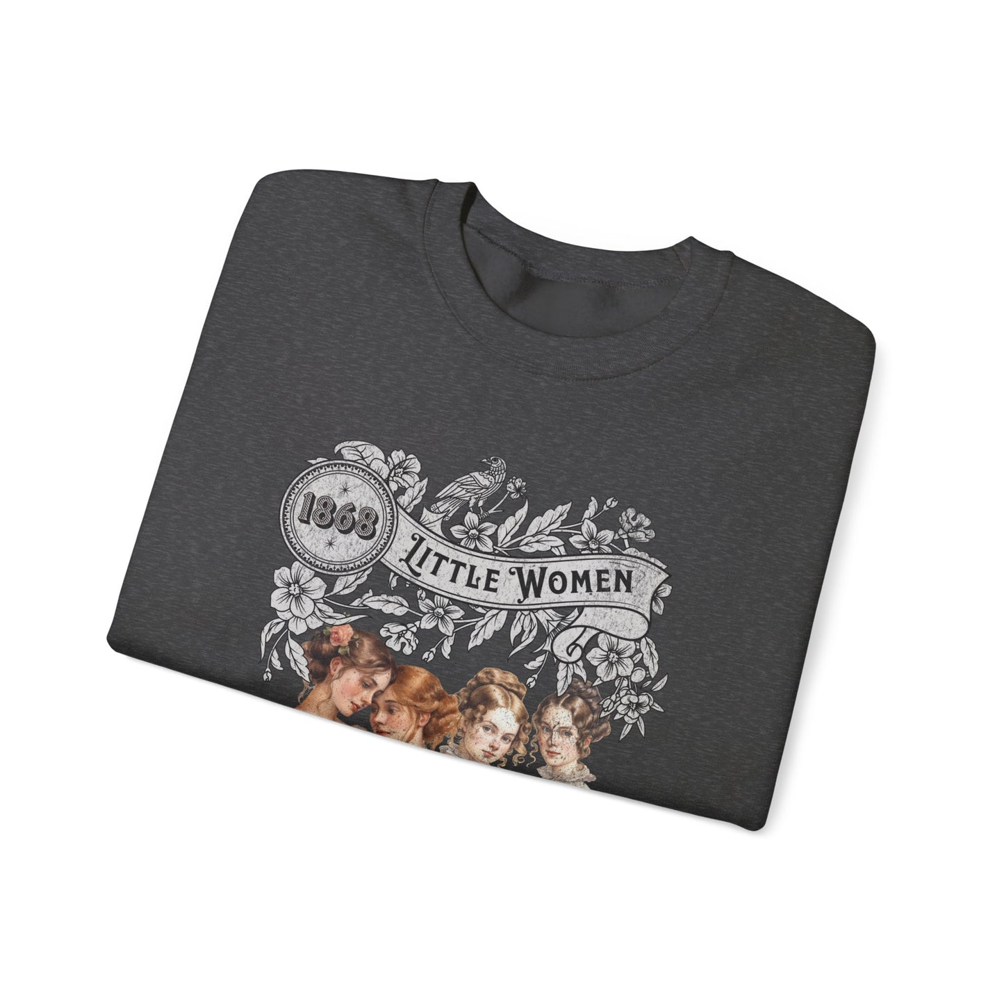 Little Women Sweatshirt, Louisa May Alcott Historical Romance Sweater, Bookish Literary Fan Art Gift, Gift for Her, Bookclub Crewneck Shirt Sweatshirt Printify