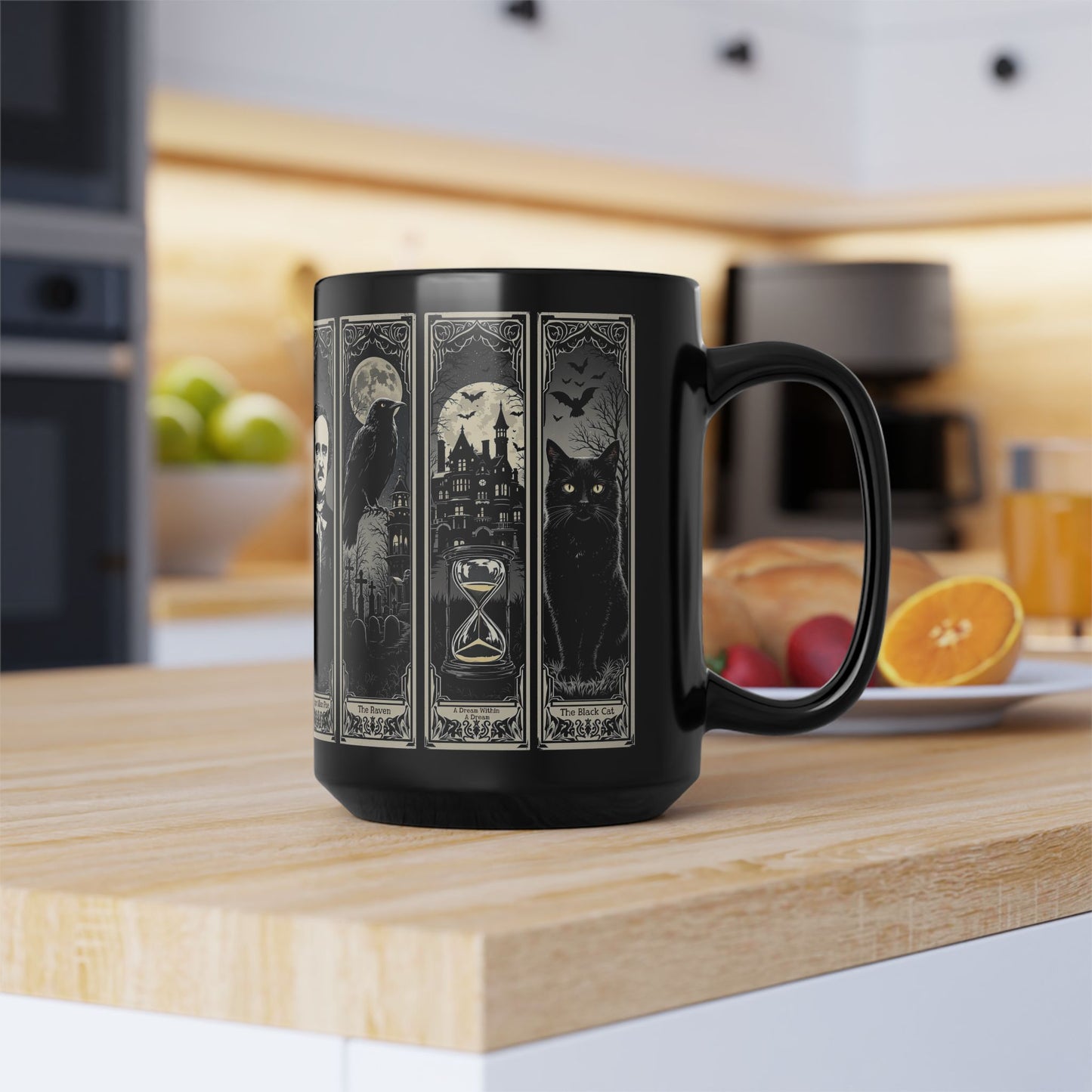 Edgar Allan Poe Mug Gothic Literary Gift For Book Lover Dark Academia Macabre Fall Coffee Cup Halloween Poetember Party Gift For Bookclub Mug Printify