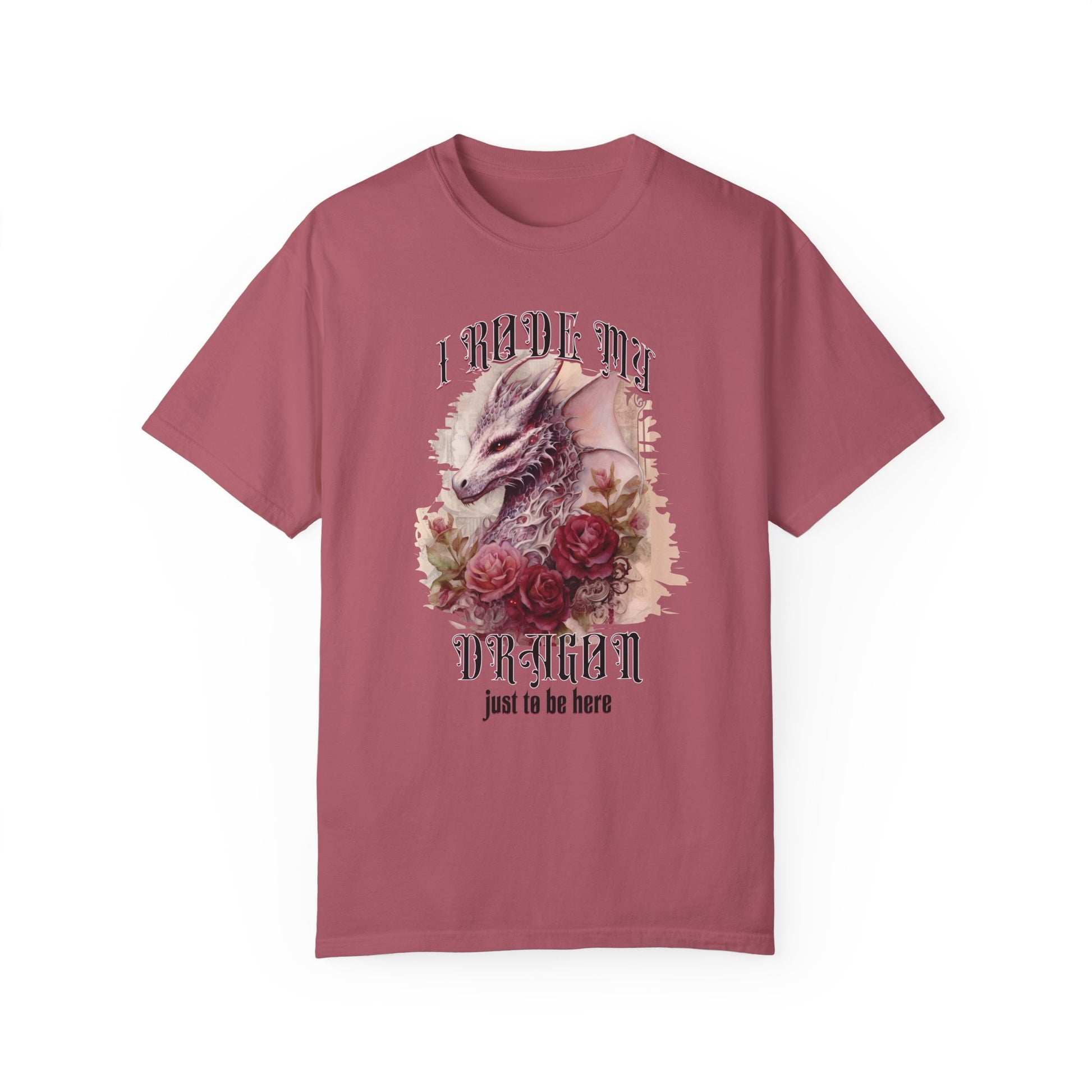 Renaissance Faire T-Shirt Coquette Dragon Shirt Renfaire Festival Tee Fantasy Shirt Gift for Dragon Lovers Unique Graphic Party T-Shirt T-Shirt Printify Crimson S