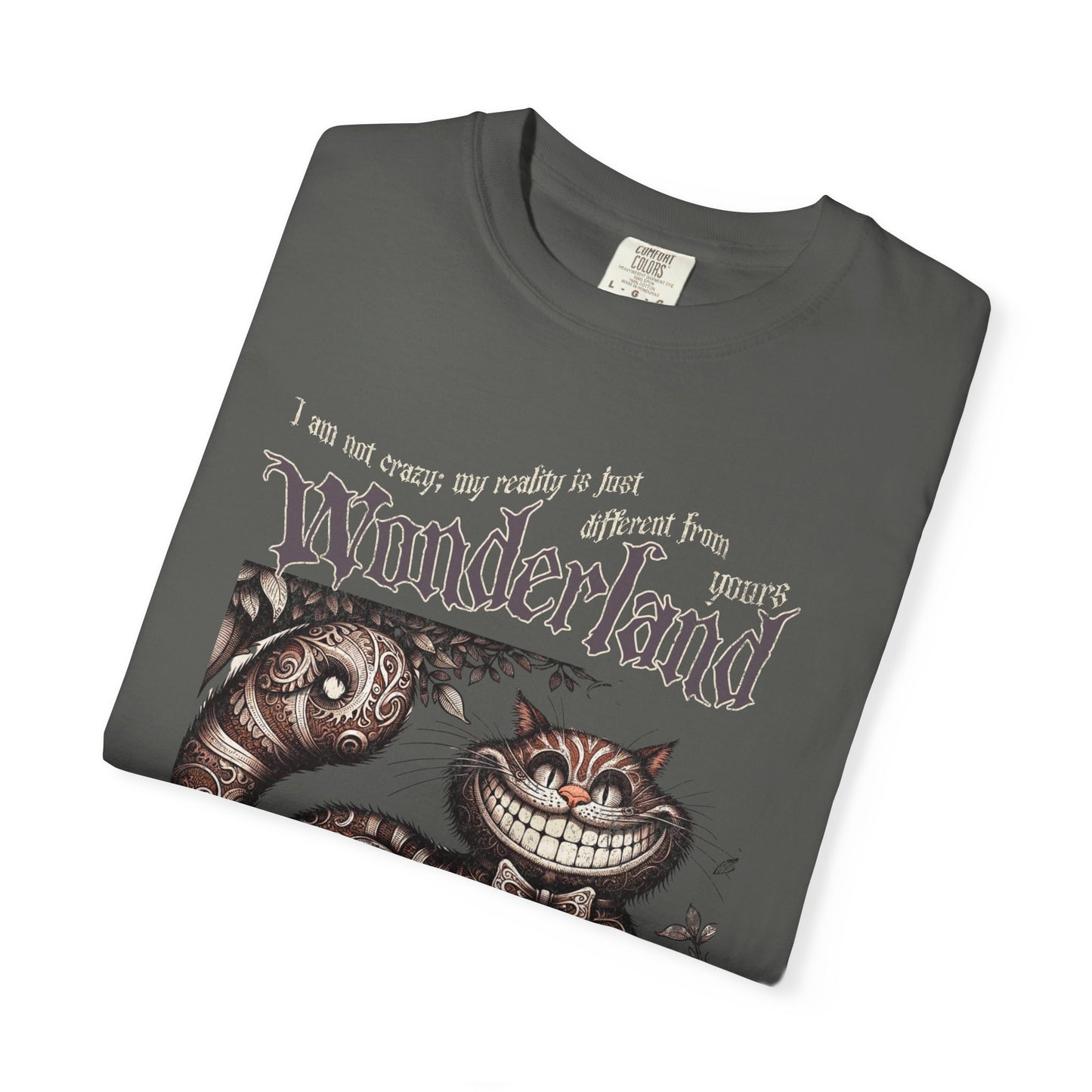 Cheshire Cat Alice in Wonderland TShirt Comfort Colors Oversized T-Shirt Dark Academia Mad Hatter Tea Party Bookish Book Lover Booktok Gift