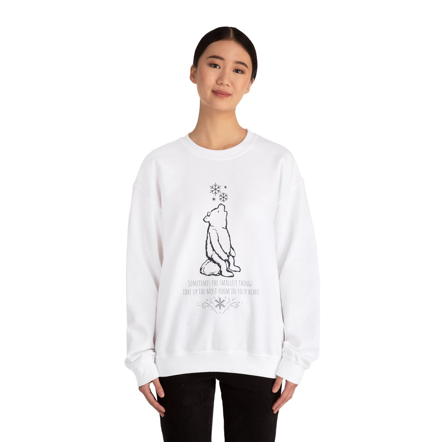 Winnie The Pooh Christmas Sweatshirt, Pooh Bear Holiday Sweater Family Matching Christmas Vacation Shirts, A.A. Milne Shirt Book Lover Gifts Sweatshirt Printify
