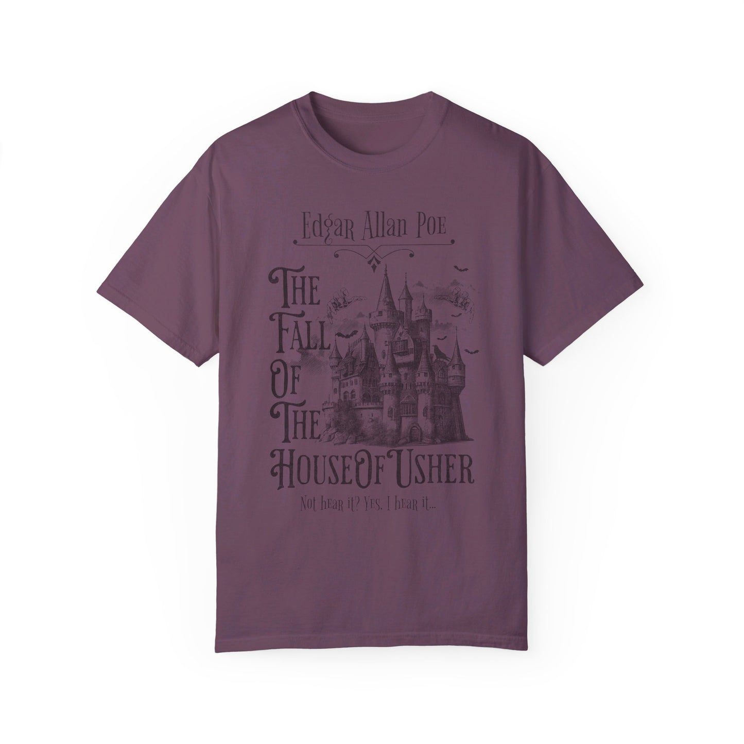Edgar Allan Poe Shirt, The Fall of the House of Usher Tee, Book Lover Shirt, Halloween, Fall, Gothic, Light Academia, Comfort Colours TShirt T-Shirt Printify Berry S