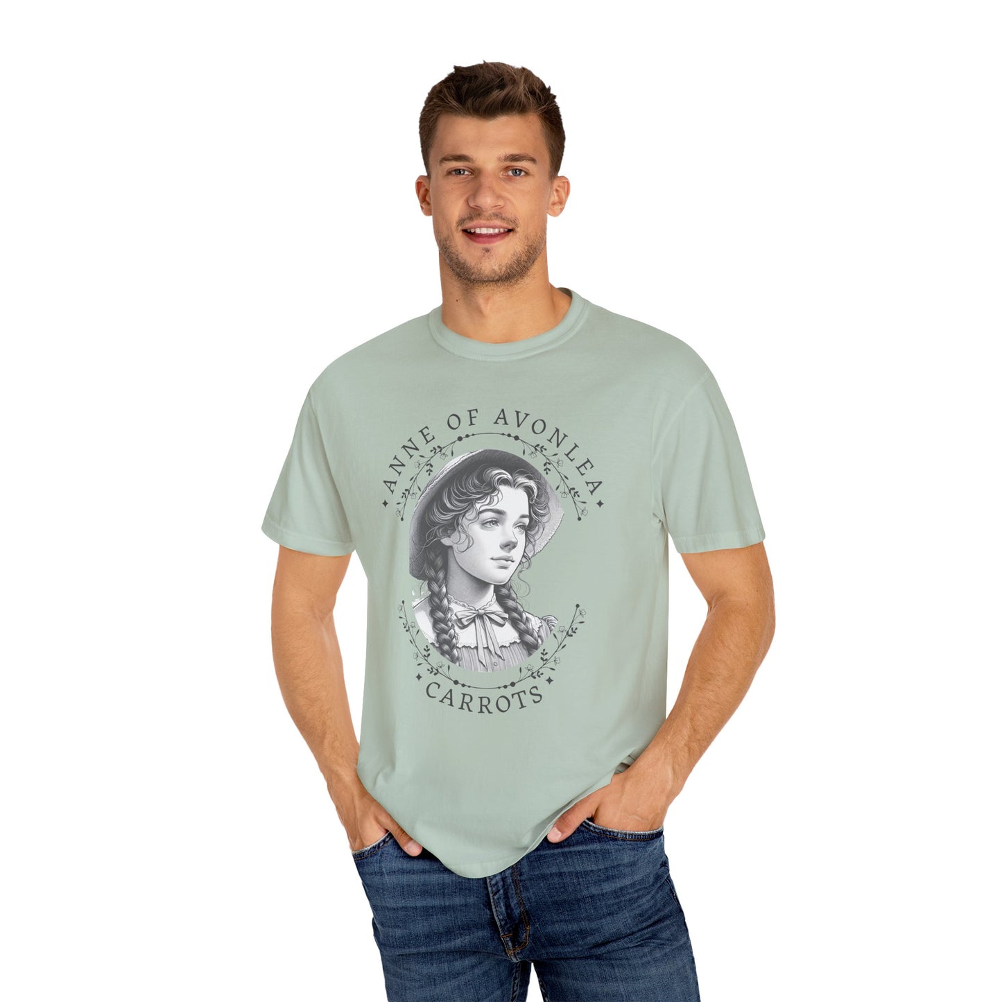 Vintage Anne of Avonlea T-Shirt, Anne of Green Gables Merch Literary Gift Book Lover Tee Anne With An E Carrots Design L.M. Montgomery Fan T-Shirt Printify