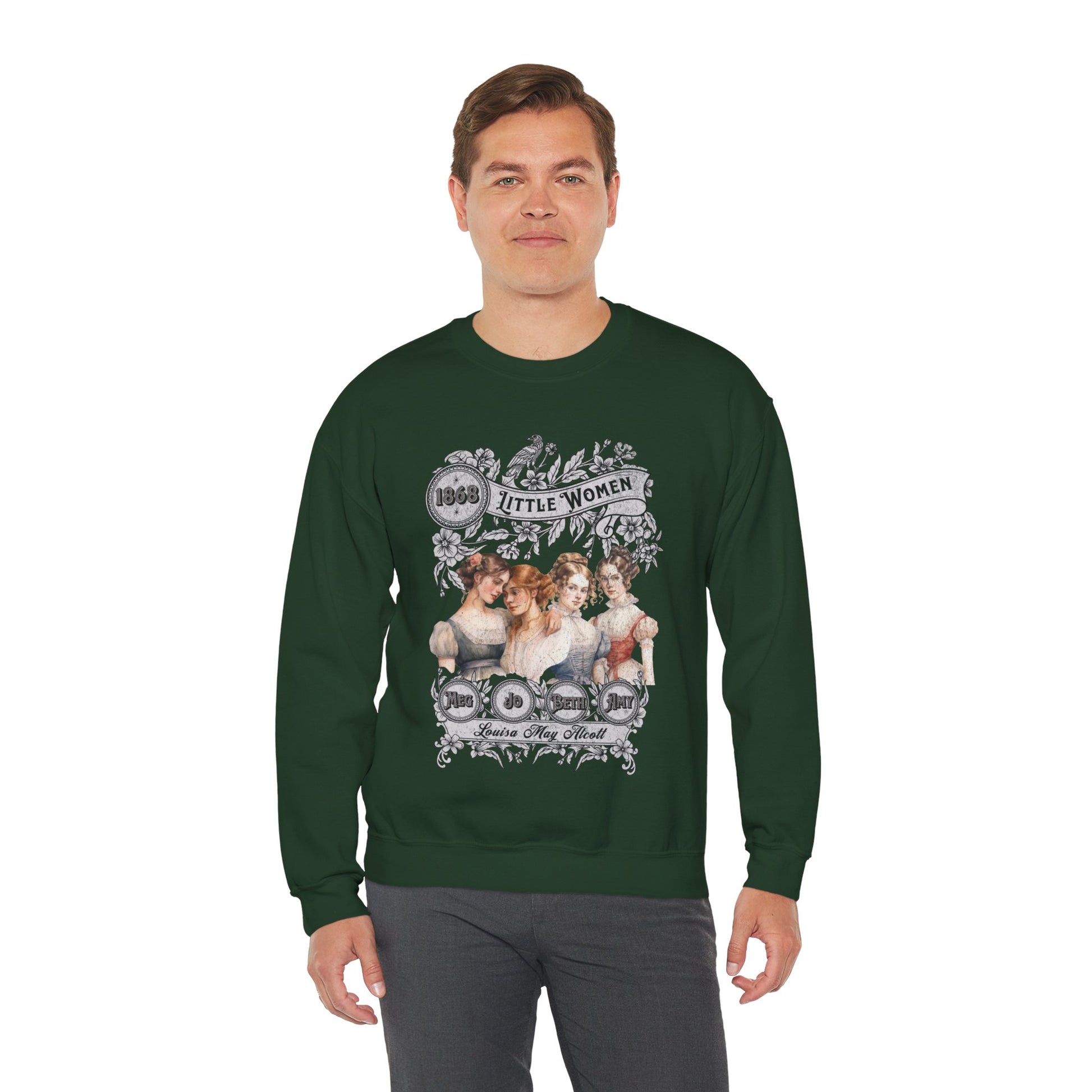 Little Women Sweatshirt, Louisa May Alcott Historical Romance Sweater, Bookish Literary Fan Art Gift, Gift for Her, Bookclub Crewneck Shirt Sweatshirt Printify