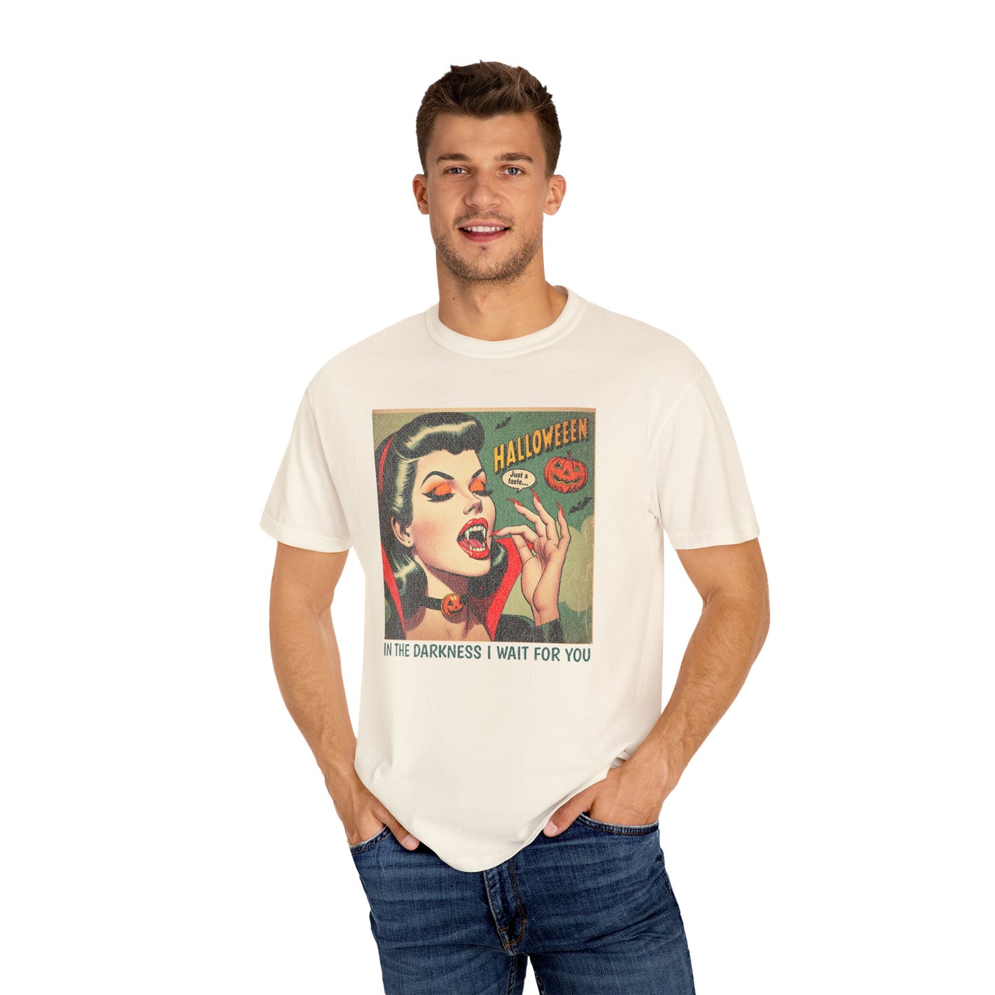 Vampire Retro Comic TShirt Dark Romance Gift Vampire Lovers Shirt Halloween Party Gift For Her Paranormal Vintage Comic Book Reader Goth Tee T-Shirt Printify