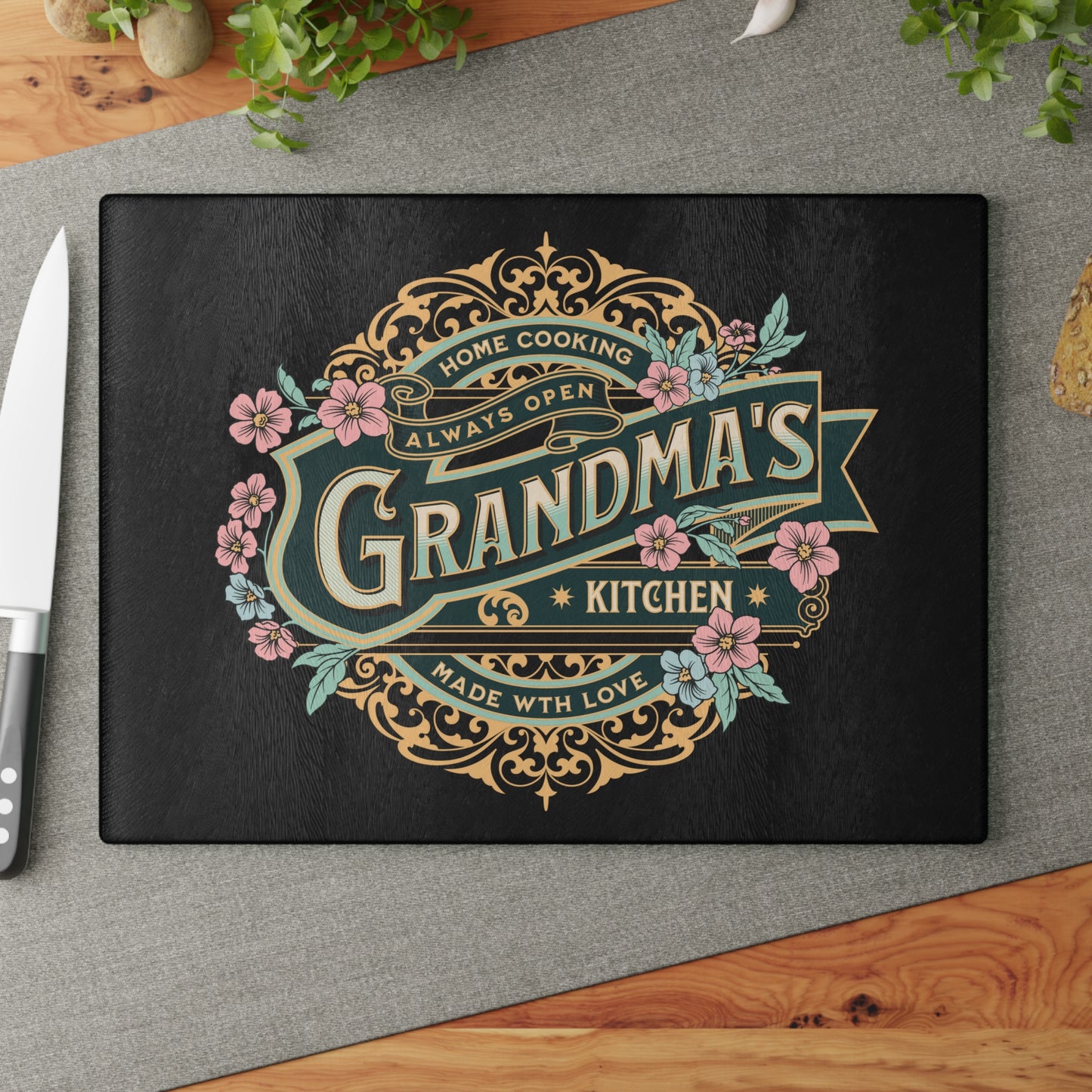 Charcuterie Board, House Warming Gift, Tempered Glass Cutting, Chopping or Serving Board, Wedding, Realtor, Shower, Host, Chef, Holi Home Decor Printify