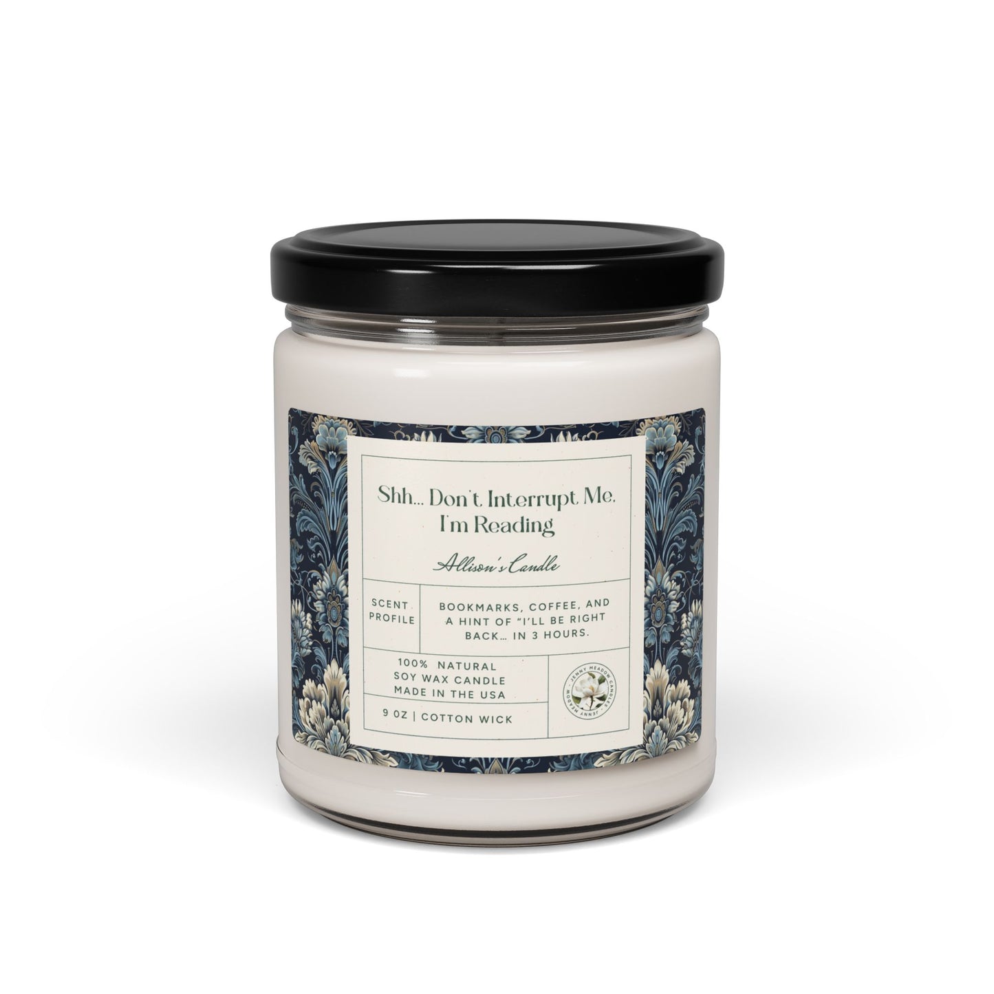 Personalized Soy Candle Funny Book Lover Gift For Mom Custom Gift Book Club Gift For Her Birthday Booknerd Candle Gift For Reader Bookworm Home Decor Printify Clean Cotton 9oz