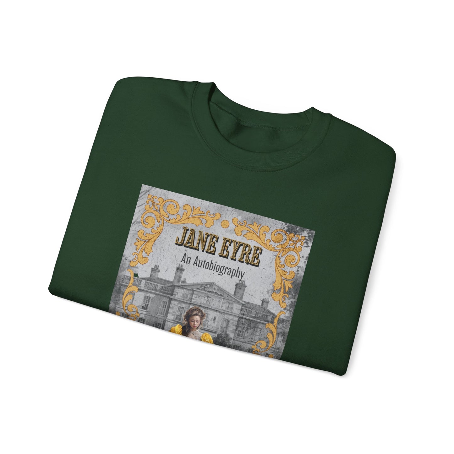 Jane Eyre Sweatshirt, Charlotte Brontë Historical Romance Sweater, Bookish Literary Brontë Sisters Fan Art Gift, Gift for Her, Readers, Sweatshirt Printify