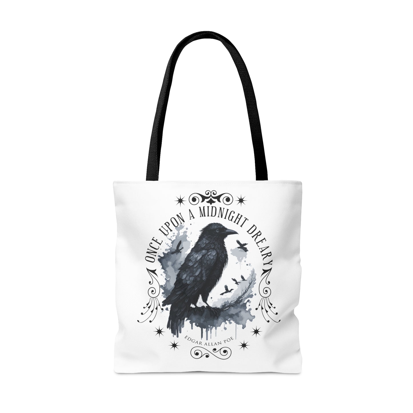 Edgar Allan Poe Tote Bag, The Raven Vintage Poetry Lover Shoulder Bag, Dark Academia, Literary, Bookish, Bookclub Gift, Fall Autumn Gift Bags Printify