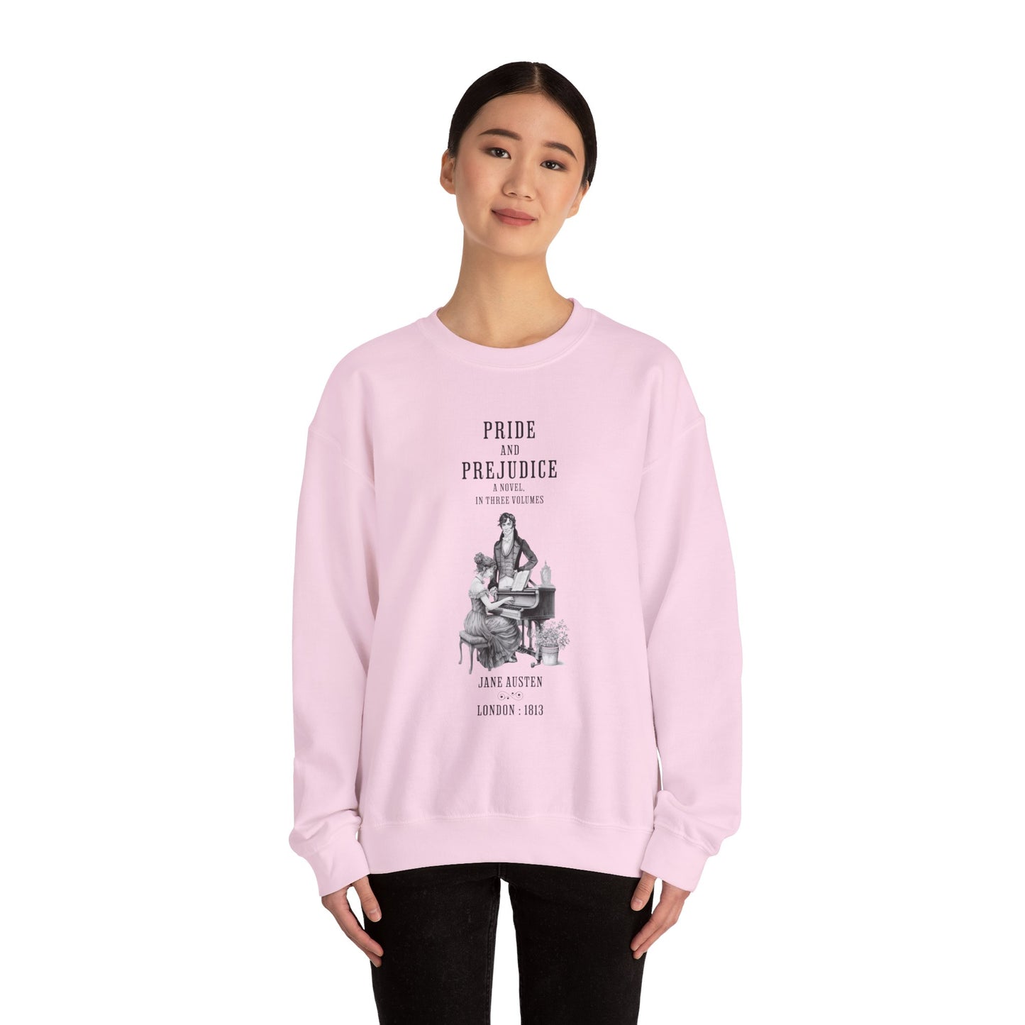 Jane Austen Sweatshirt, Pride & Prejudice Historical Romance Sweater, Bookish Literary Jane Austen Fan Art Gift for Her, Bookclub Shirt Sweatshirt Printify