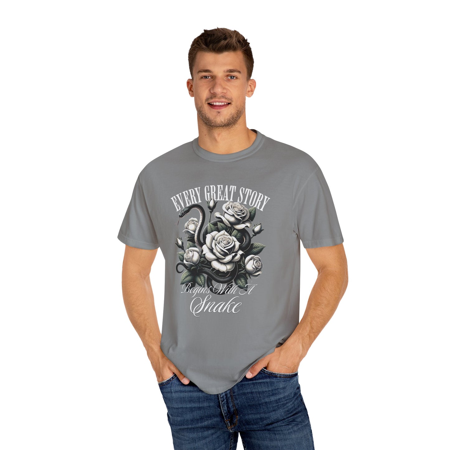 Snake Romance TShirt Romantasy Reader Dark Gift For Morally Grey Dark Fantasy Romance Novel Lover Haunting Goth Romance Shirt For Book Club T-Shirt Printify