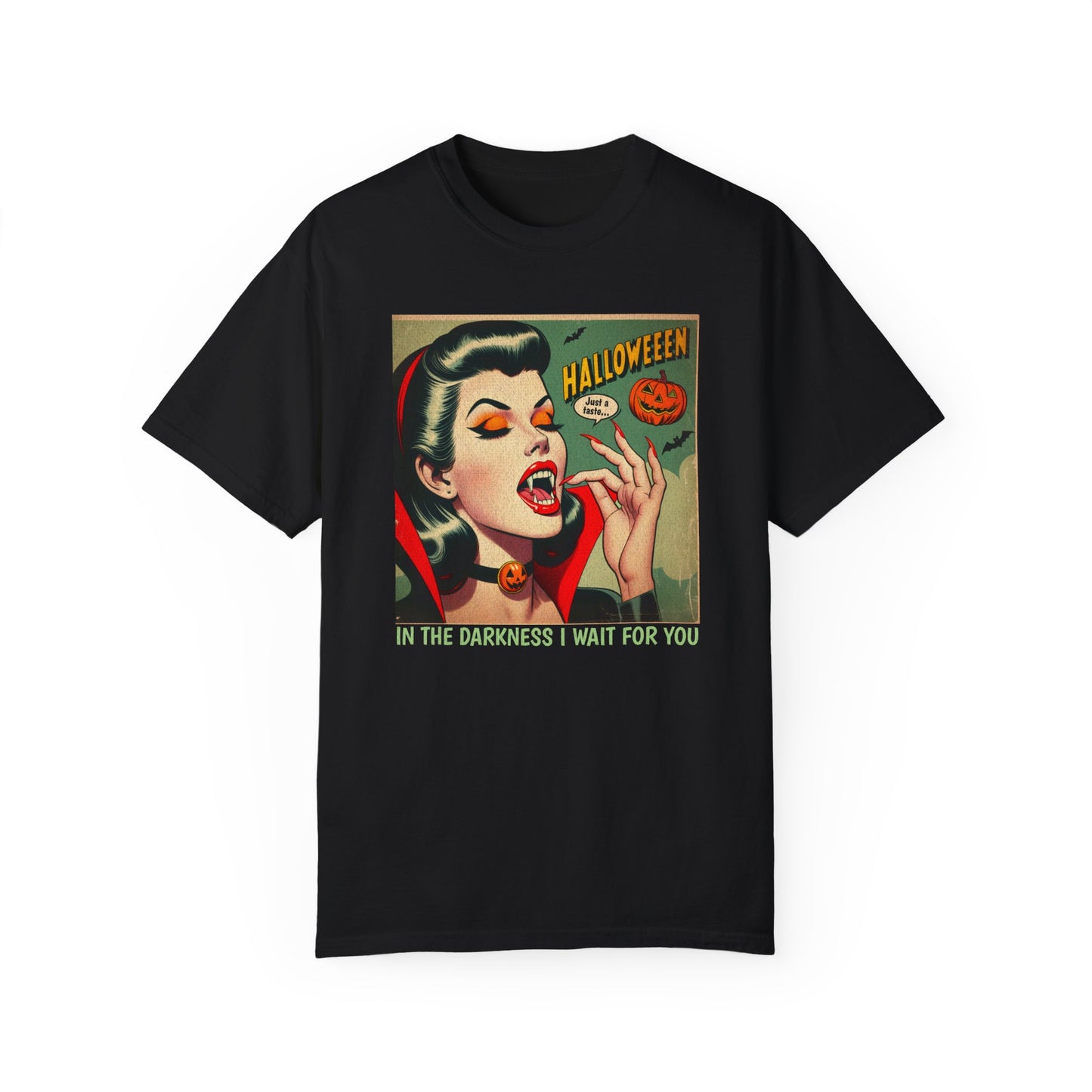 Vampire Retro Comic TShirt Dark Romance Gift Vampire Lovers Shirt Halloween Party Gift For Her Paranormal Vintage Comic Book Reader Goth Tee T-Shirt Printify