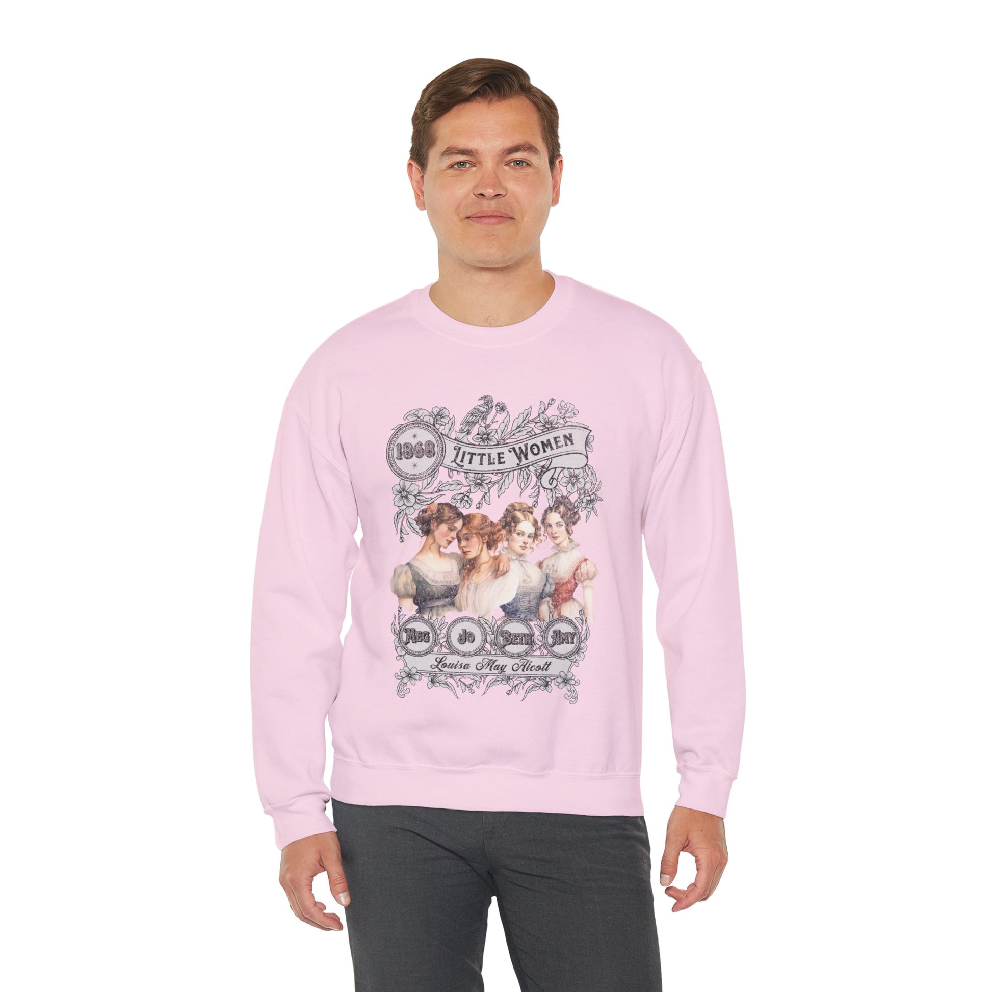 Little Women Sweatshirt, Louisa May Alcott Historical Romance Sweater, Bookish Literary Fan Art Gift, Gift for Her, Bookclub Crewneck Shirt Sweatshirt Printify
