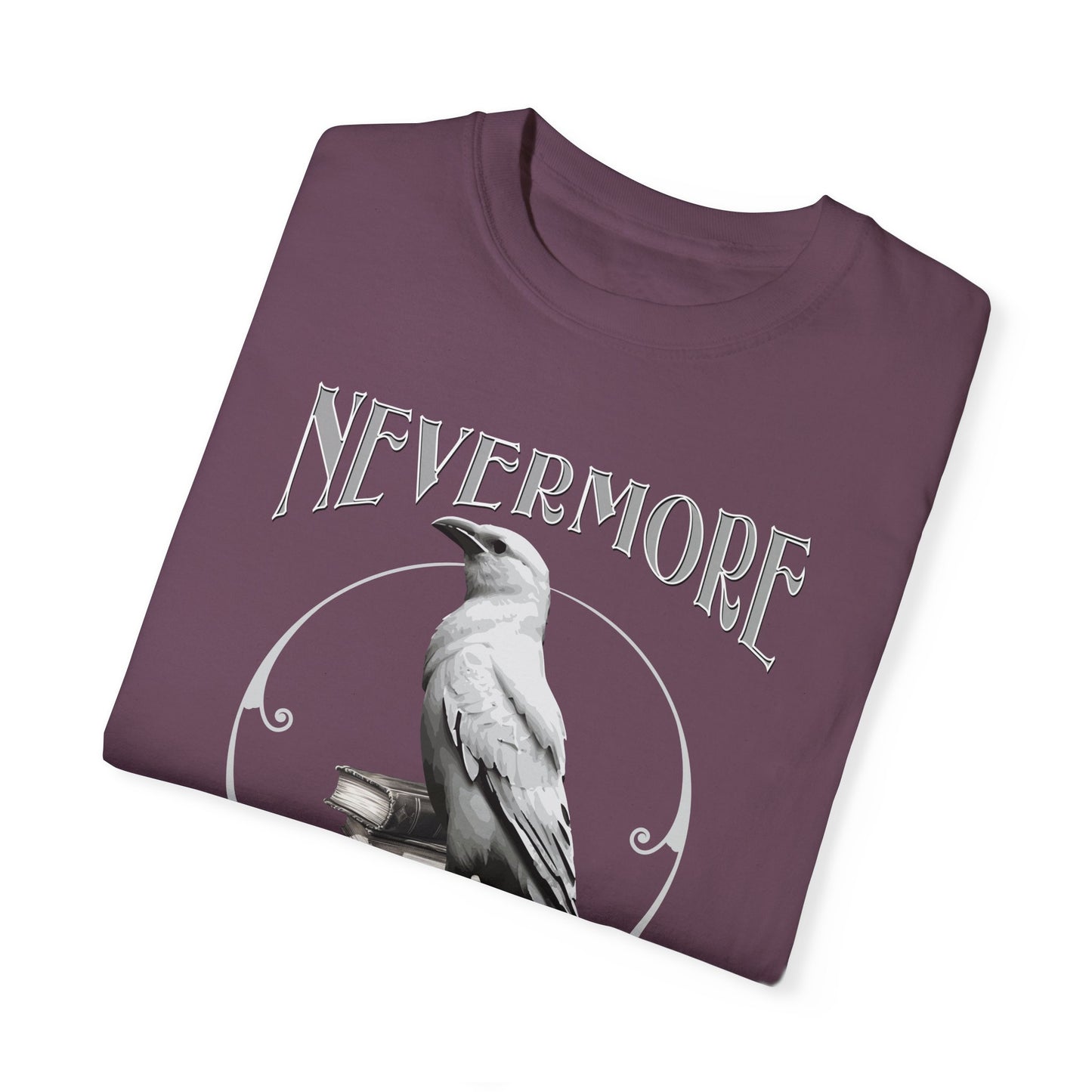 Edgar Allan Poe The White Raven Unisex Garment-Dyed T-shirt T-Shirt Printify