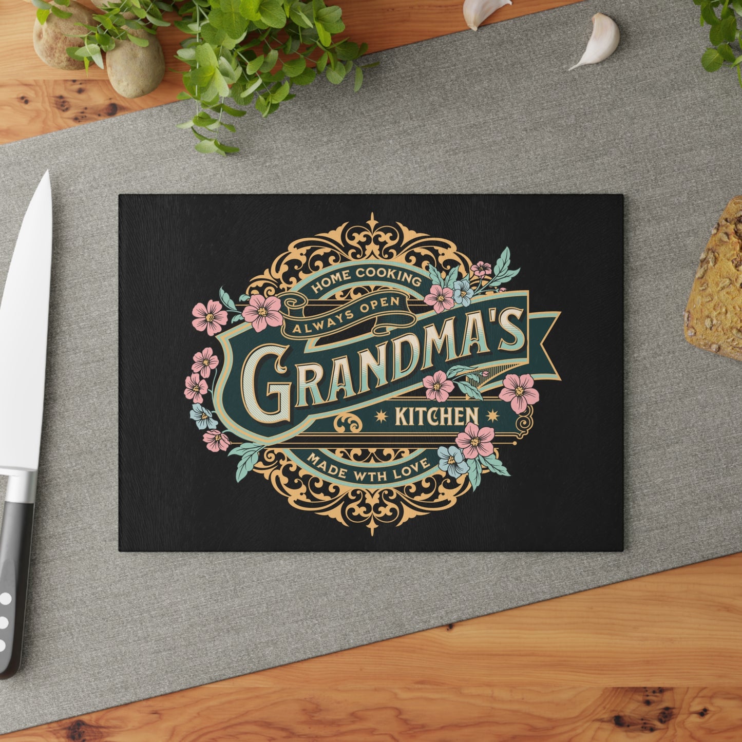 Charcuterie Board, House Warming Gift, Tempered Glass Cutting, Chopping or Serving Board, Wedding, Realtor, Shower, Host, Chef, Holi Home Decor Printify