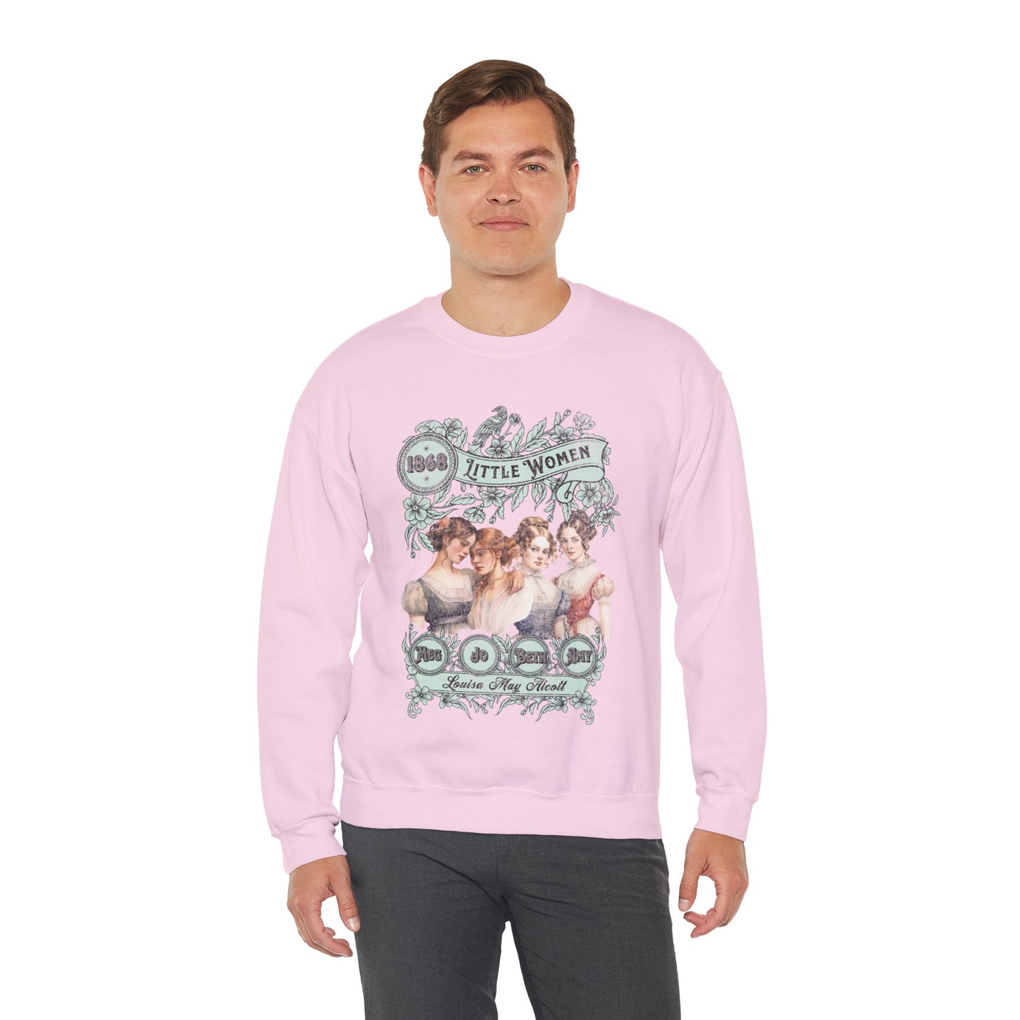 Little Women Sweatshirt, Louisa May Alcott Historical Romance Sweater, Bookish Literary Fan Art Gift, Gift for Her, Bookclub Crewneck Shirt Sweatshirt Printify