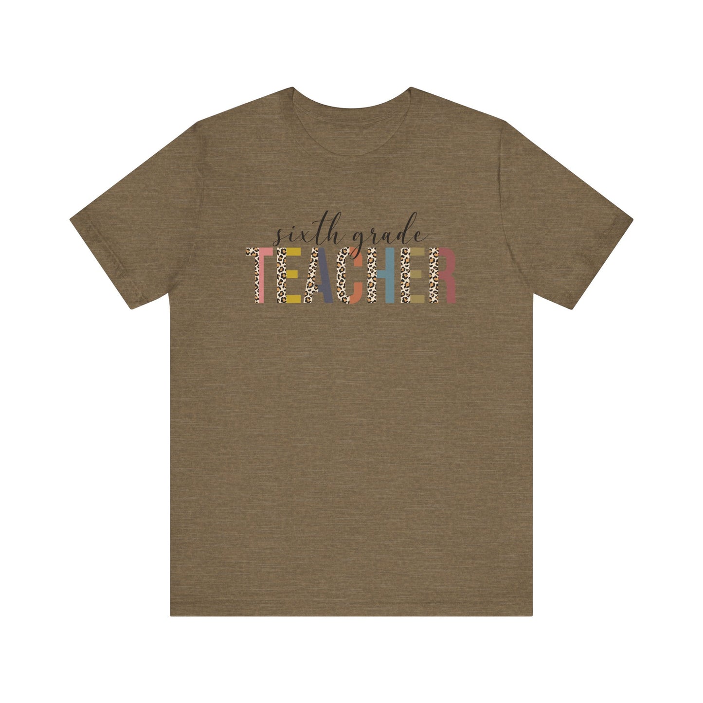 Cute Teacher TShirt Gift, Education Tee, Elementary School Teacher Appreciation, Funny Back To School Shirt, Teacher T-Shirt, Teacher Tee, T-Shirt Printify Heather Olive XS