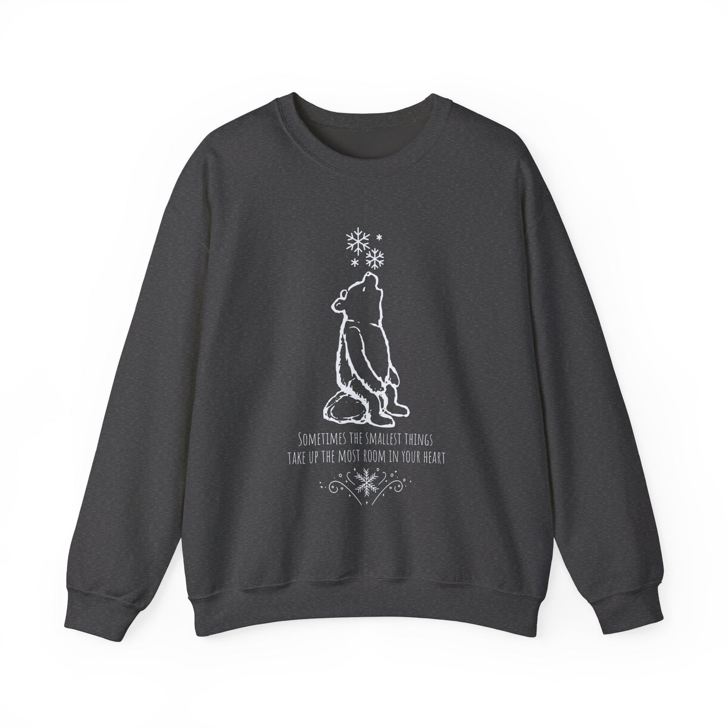 Winnie The Pooh Christmas Sweatshirt, Pooh Bear Holiday Sweater Family Matching Christmas Vacation Shirts, A.A. Milne Shirt Book Lover Gifts Sweatshirt Printify S Dark Heather