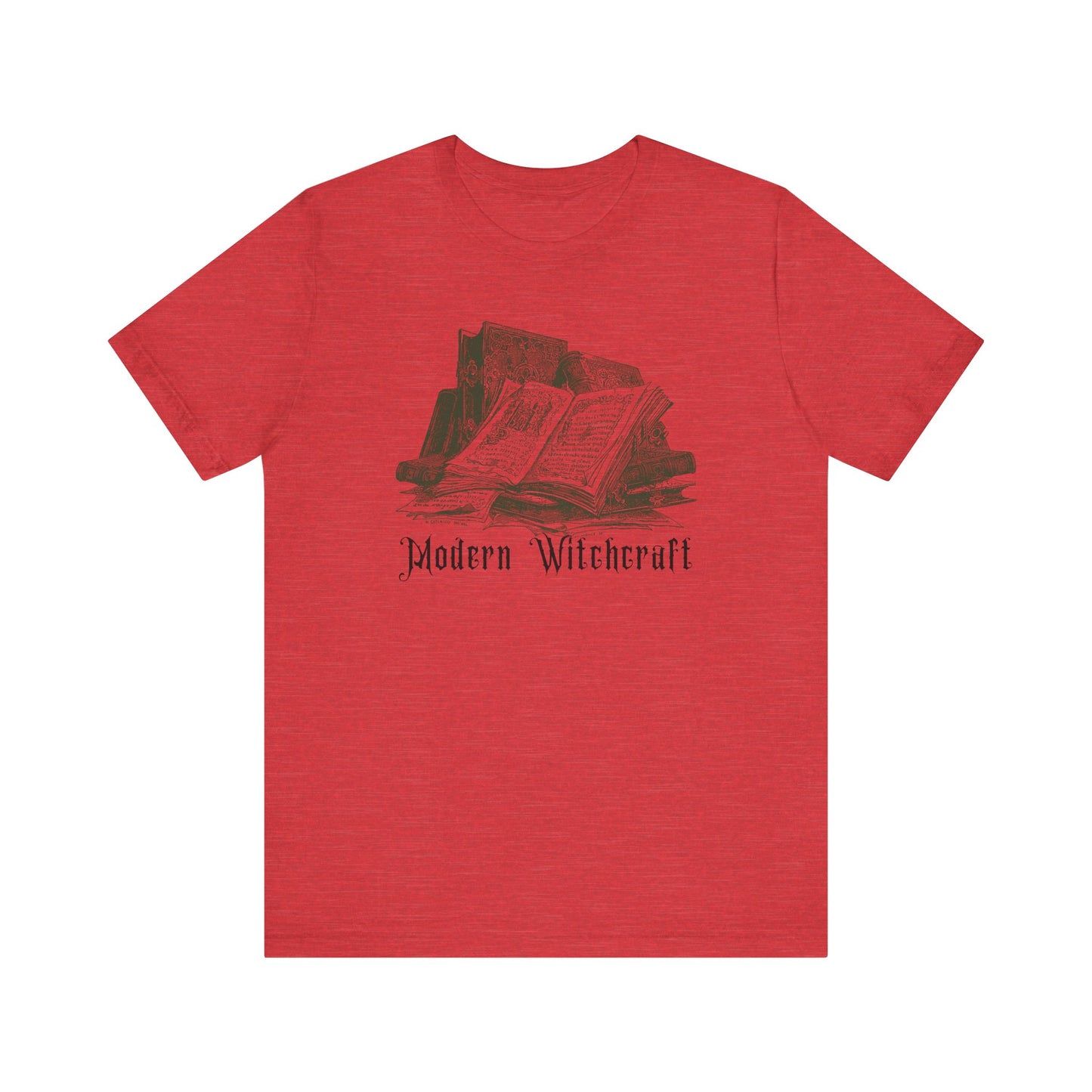 Halloween Vintage Witches Spell Books TShirt, Spooky Season Tee, Trick or Treating Shirt, Halloween Party T-Shirt, Modern Witchcraft T Shirt T-Shirt Printify Heather Red XS
