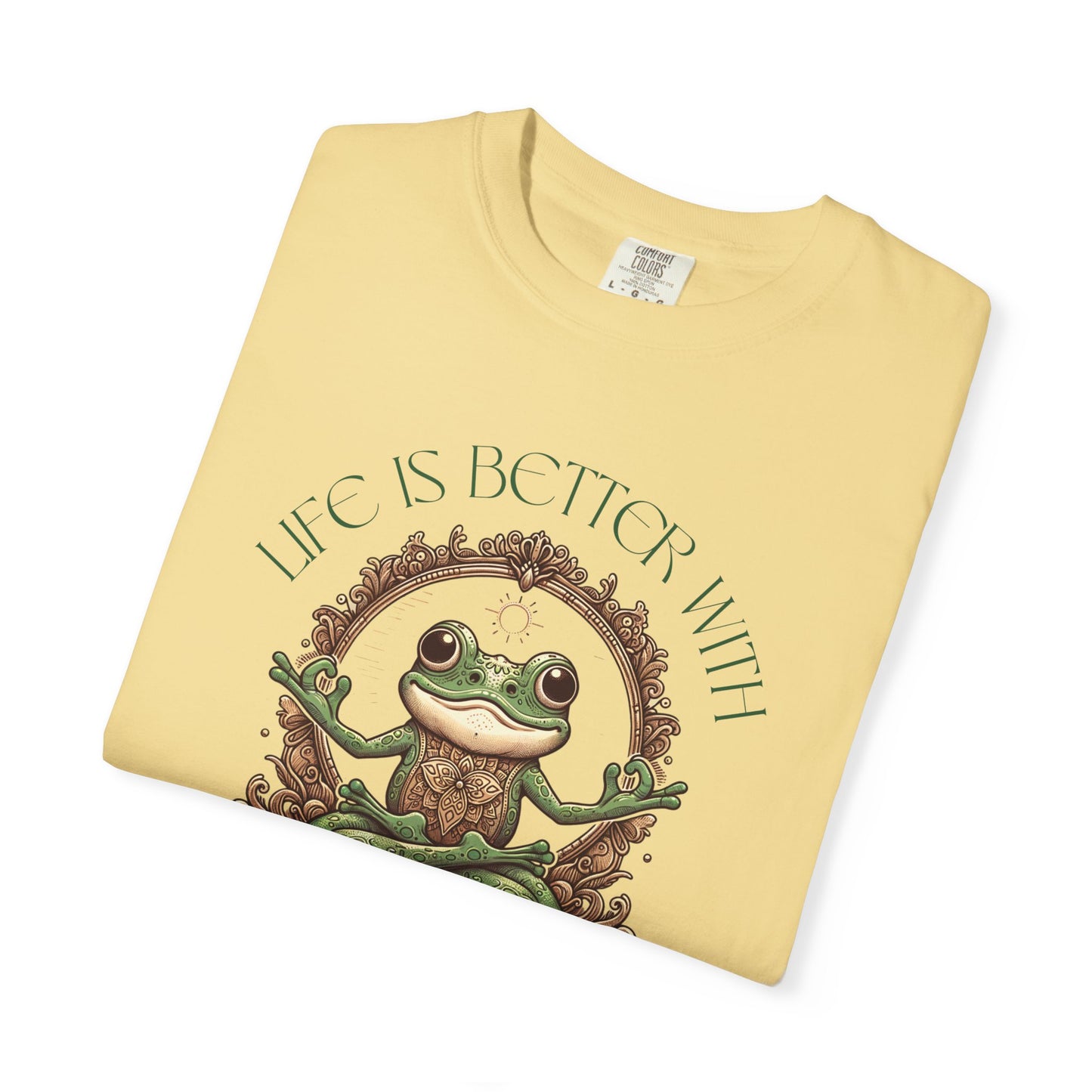 Green Yoga Frog Life Is Better With Yoga Unisex T-Shirt, Casual Wear, Highlander Fan Gift,