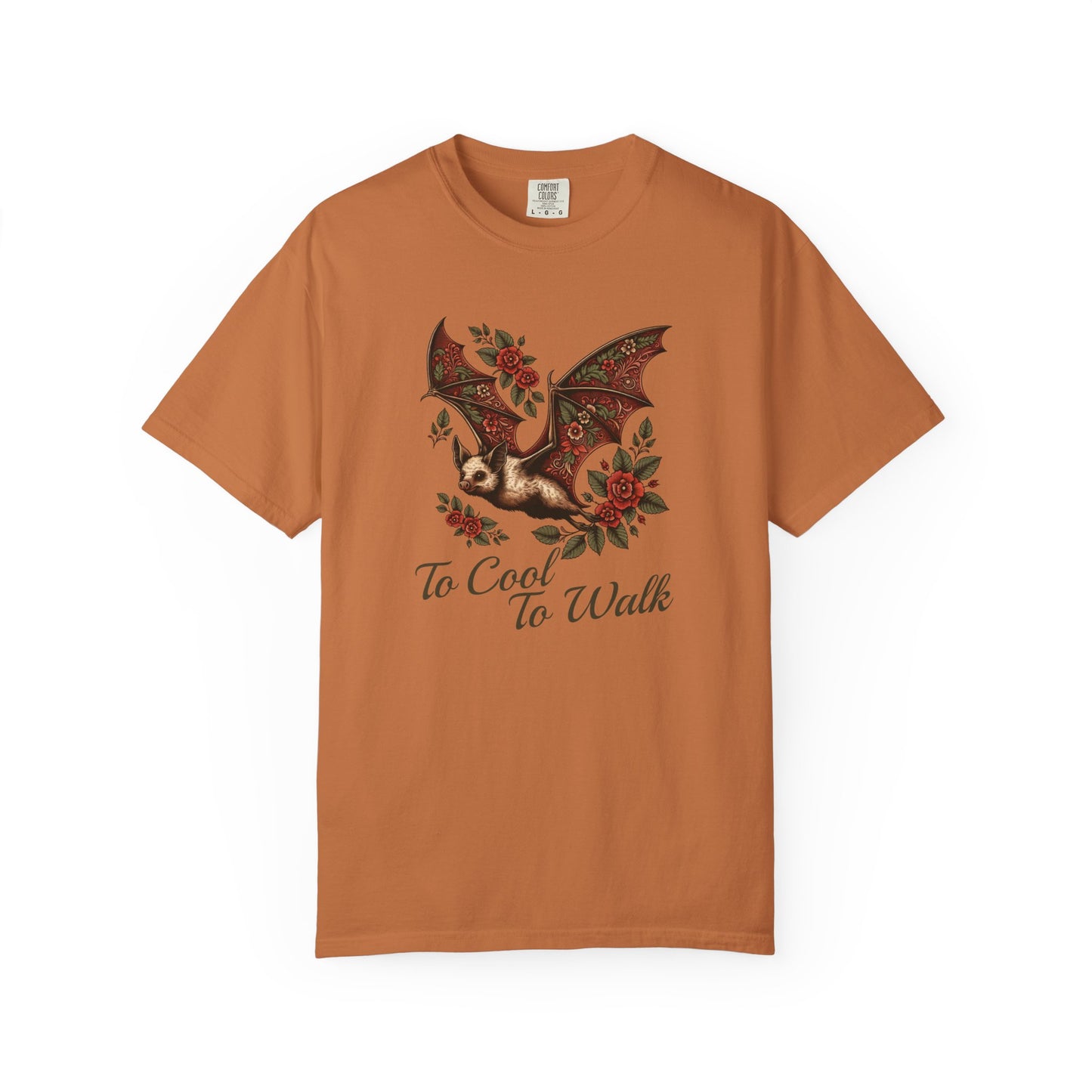 Bat Retro Goth TShirt Vintage Grunge Style Bat Shirt For Halloween Party Spooky Vibes Witchy Dark Academia Comfort Colors Oversized Shirt T-Shirt Printify Yam S