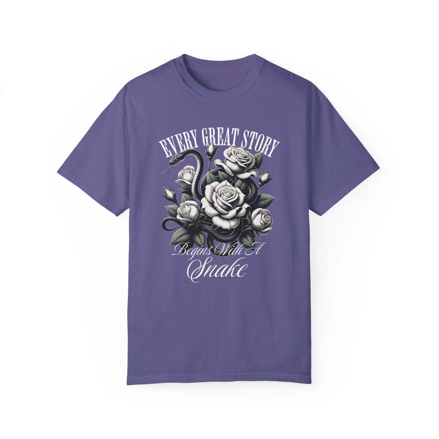 Snake Romance TShirt Romantasy Reader Dark Gift For Morally Grey Dark Fantasy Romance Novel Lover Haunting Goth Romance Shirt For Book Club T-Shirt Printify