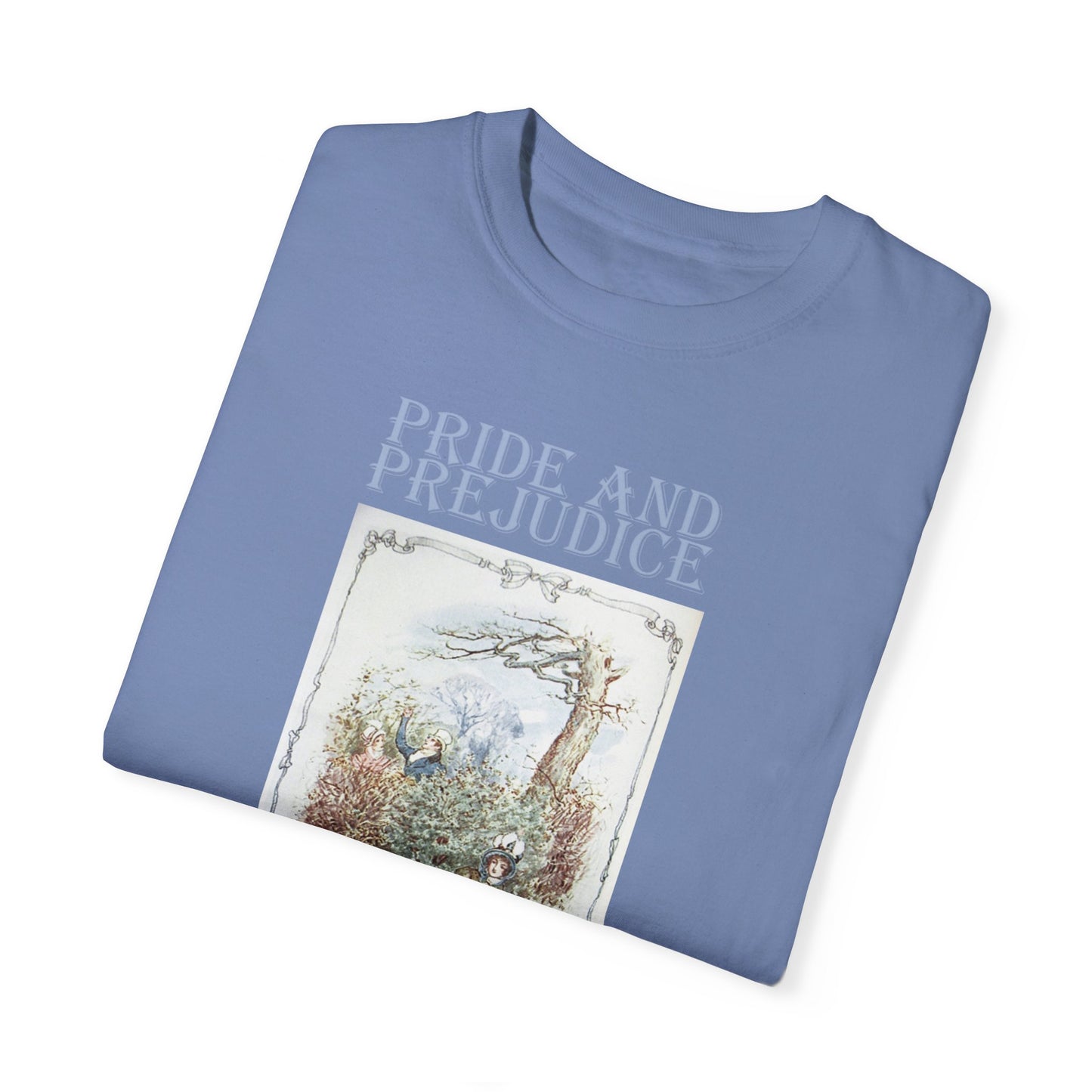 Jane Austen Comfort Colors TShirt, Pride & Prejudice Historical Romance, Bookish Literary Jane Austen Fan Art Gift for Her Bookclub Tee T-Shirt Printify