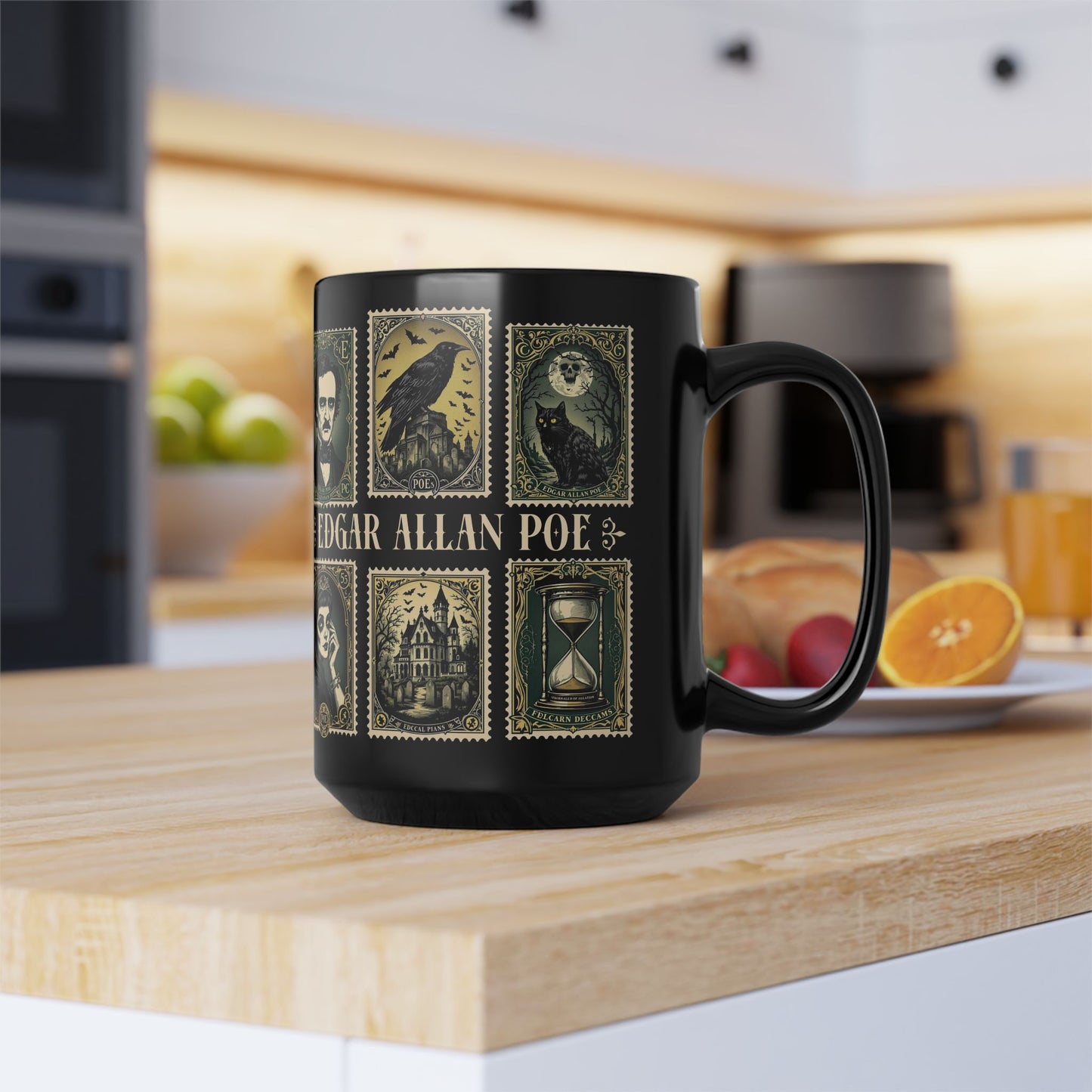 Edgar Allan Poe Mug Gothic Literary Gift For Book Lover Dark Academia Macabre Fall Coffee Cup Halloween Poetember Party Gift For Bookclub Mug Printify