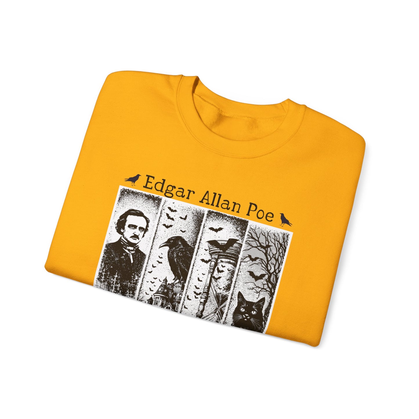 Edgar Allan Poe Sweatshirt The Raven Nevermore Gothic Horror Sweater Dark Academia Macabre Halloween Gift for Book Lovers Birthday Christmas