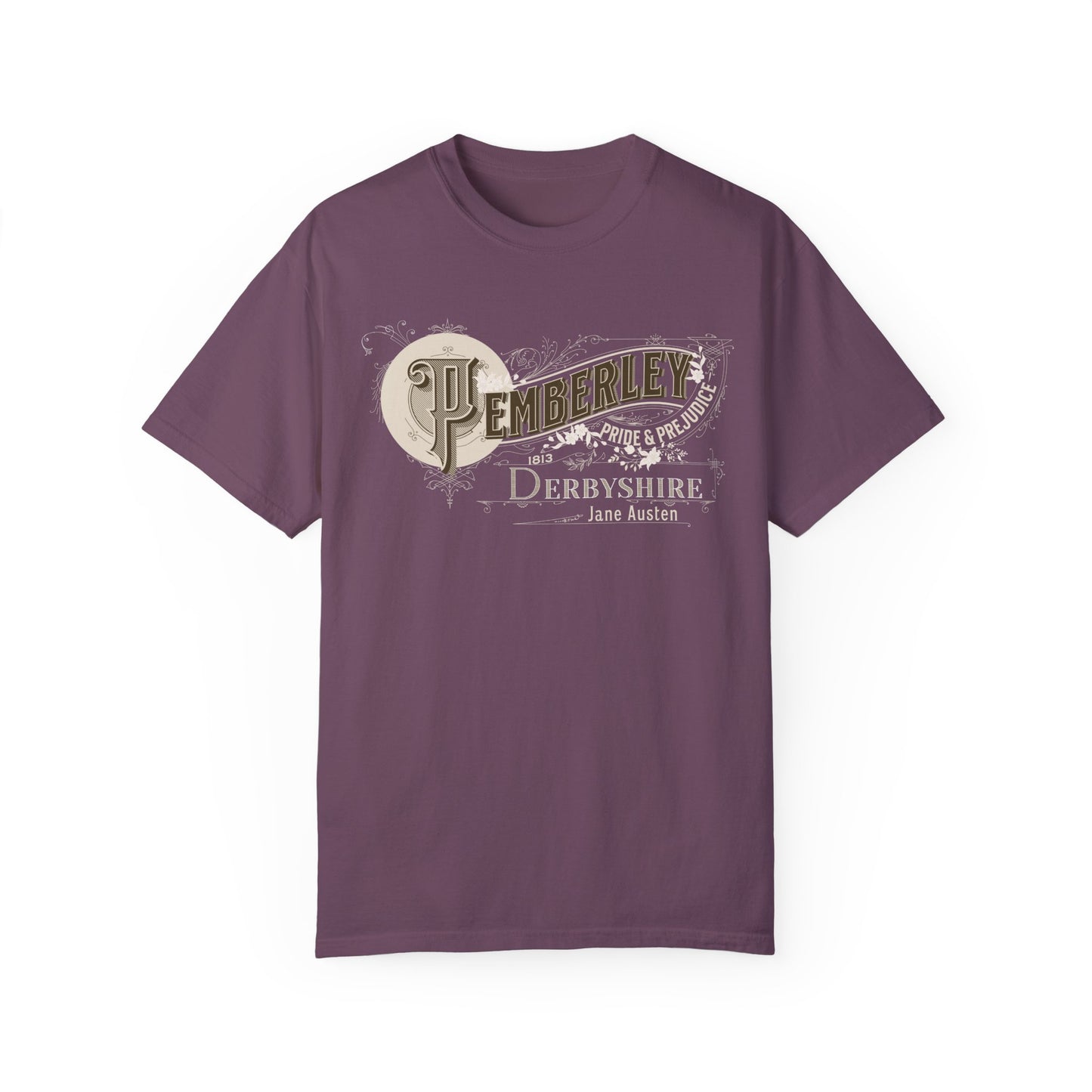 Pemberley TShirt Jane Austen Shirt Pride And Prejudice Gift For Jane Austen Fan Bookish Bookclub Gift Pemberly Derbyshire Fitzwilliam Darcy T-Shirt Printify Berry S