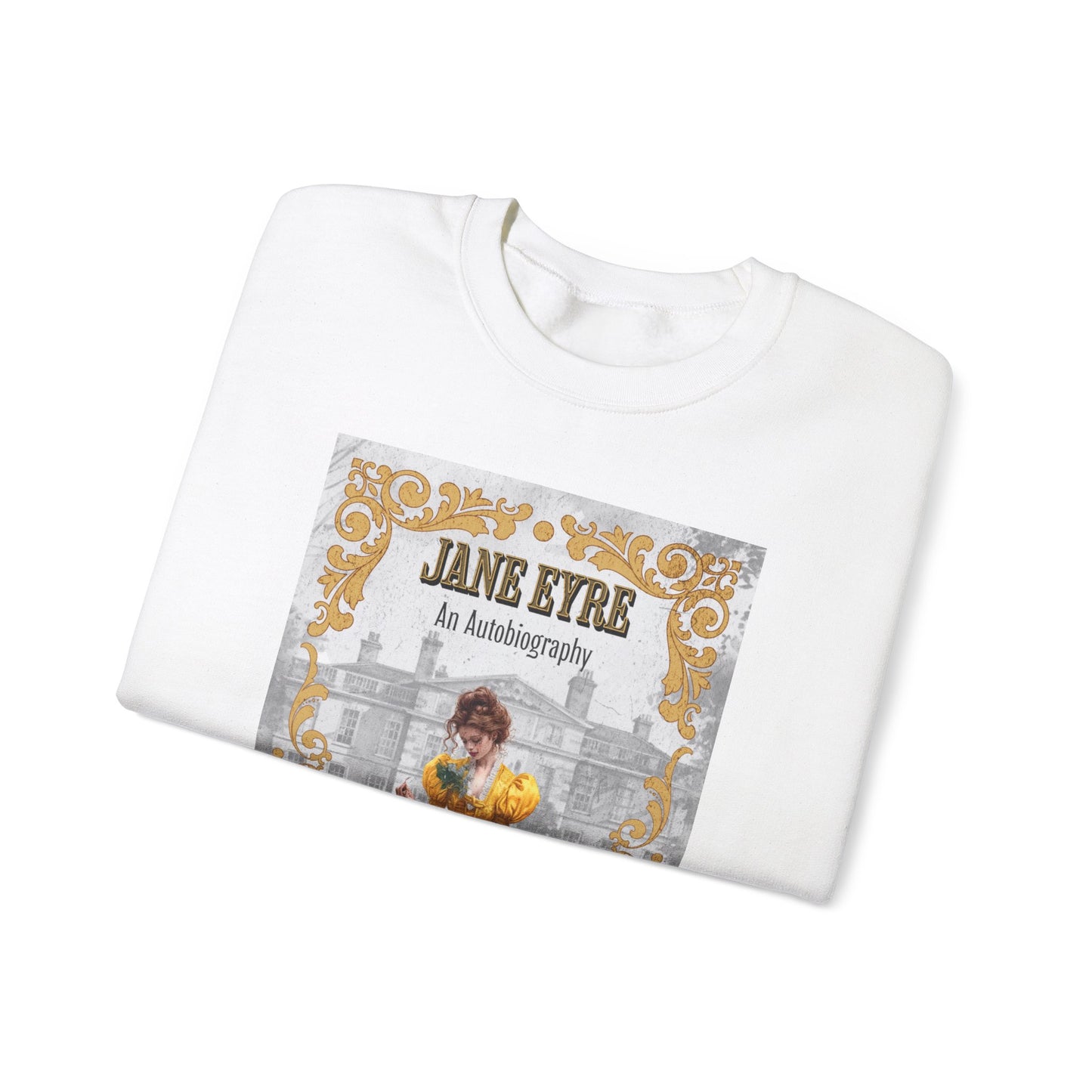 Jane Eyre Sweatshirt, Charlotte Brontë Historical Romance Sweater, Bookish Literary Brontë Sisters Fan Art Gift, Gift for Her, Readers, Sweatshirt Printify