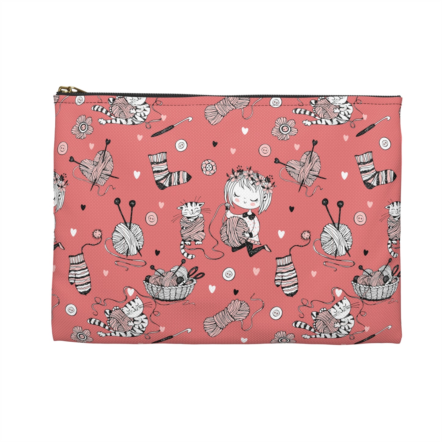 Crochet, Knitting or Crafting Accessory Pouch, Crochet Gift, Knitting Gift, Craft Organization or Storage Bag or Pouch. Bags Printify