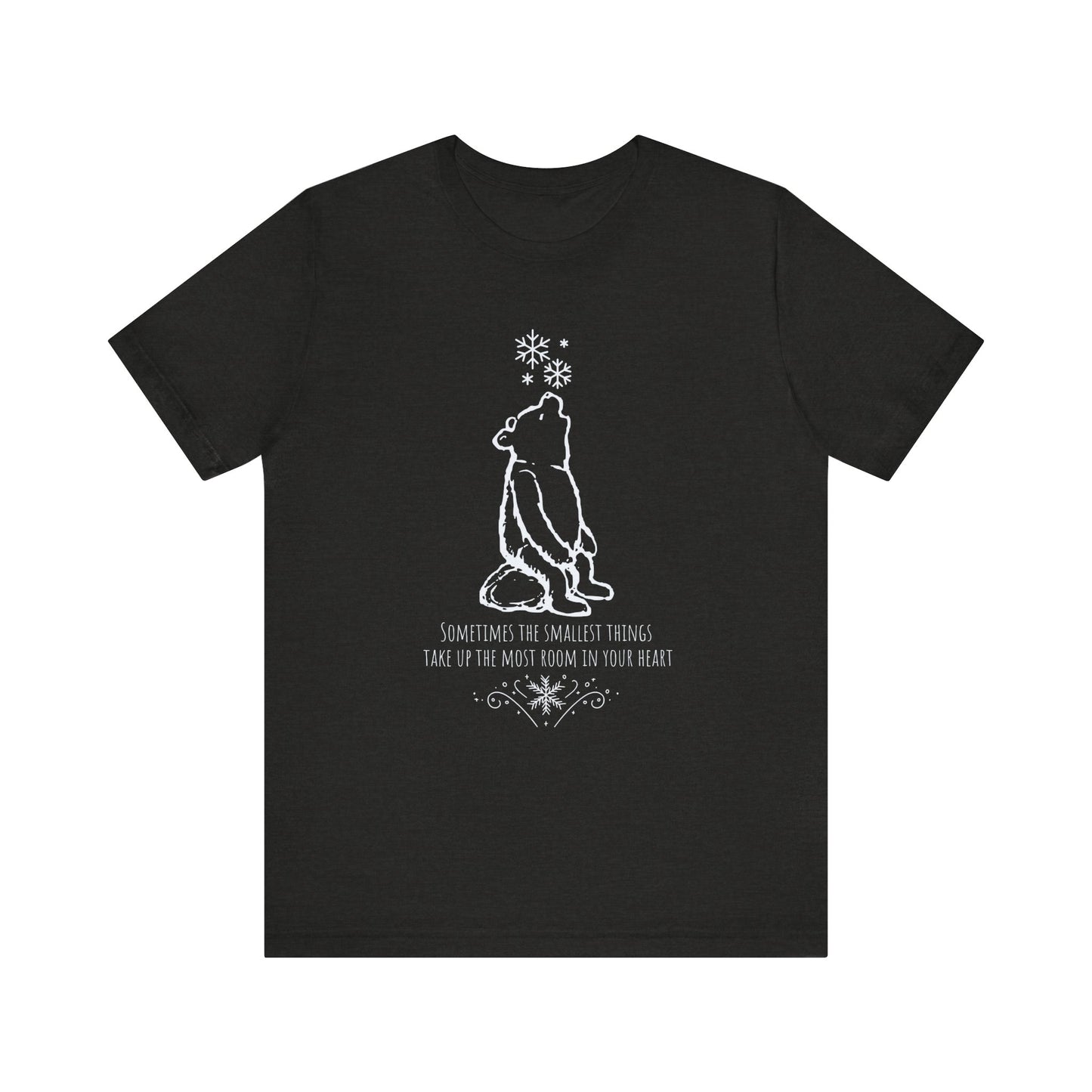 Winnie The Pooh Christmas Shirt, Pooh Bear Holiday T-Shirt, Family Matching Christmas Vacation Tshirts, A.A. Milne Shirt, Book Lover Gifts T-Shirt Printify Black Heather XS