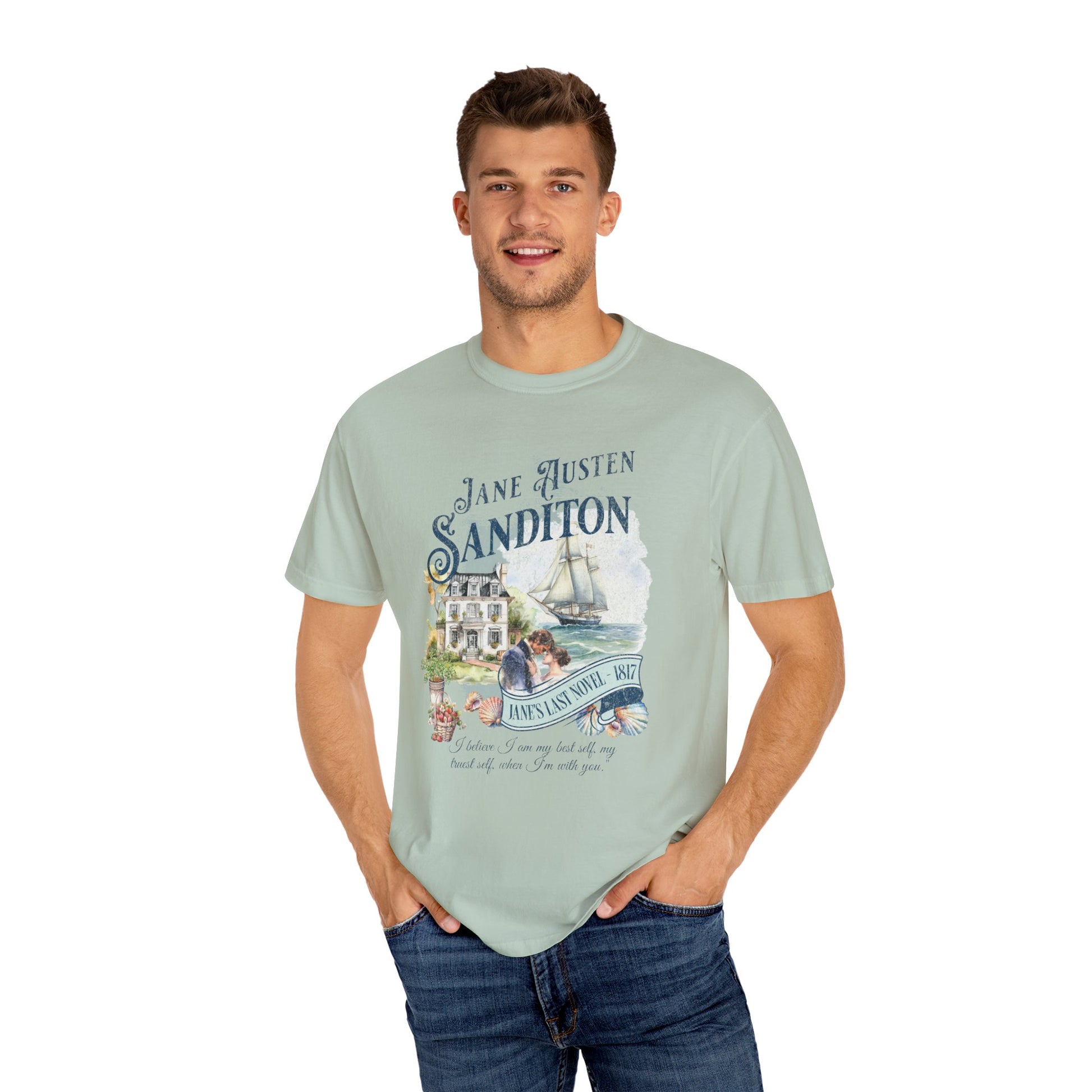 Sanditon Jane Austen Fan T-Shirt Historical Romance Reader Gift T-Shirt Printify