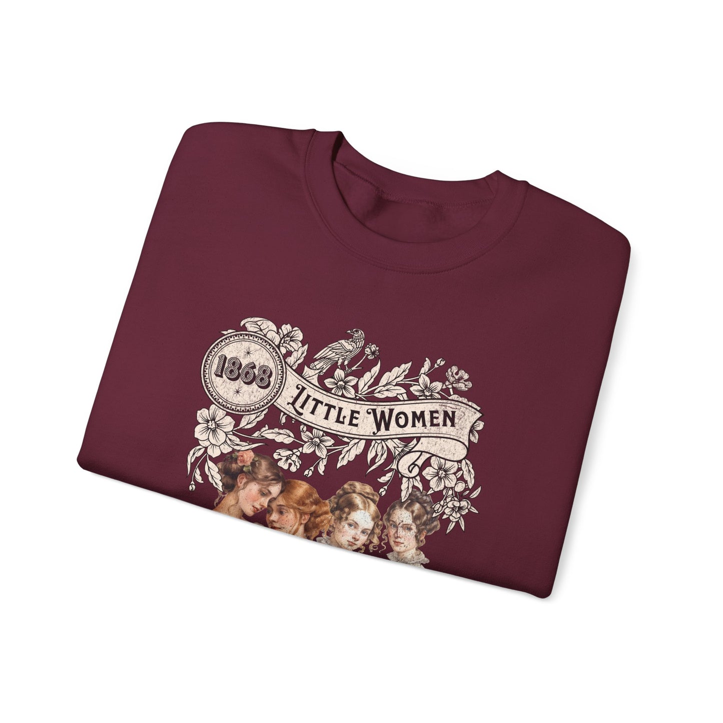 Little Women Sweatshirt, Louisa May Alcott Historical Romance Sweater, Bookish Literary Fan Art Gift, Gift for Her, Bookclub Crewneck Shirt Sweatshirt Printify