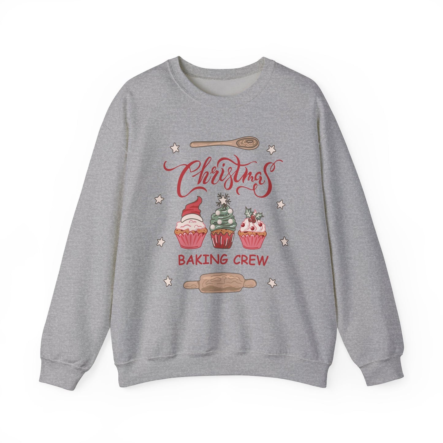 Christmas Baking Crew Sweatshirt, Family Christmas Baking Team Matching Sweater, Christmas Baking Christmas Shirts, Christmas Cookie Crew Sweatshirt Printify S Sport Grey