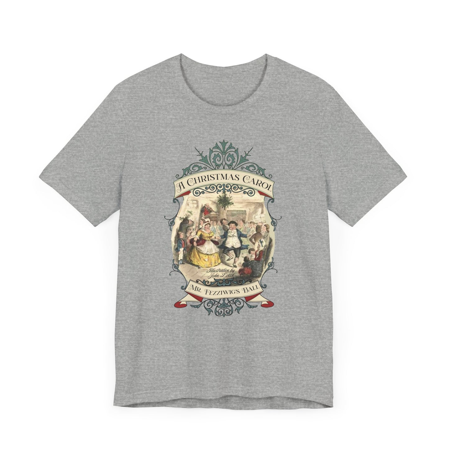 A Christmas Carol TShirt, Vintage Charles Dickens Victorian, Scrooge Fezziwig's Ball, Holiday Tradition X-Mas Movie T-shirt Bookish Christmas T-Shirt Printify