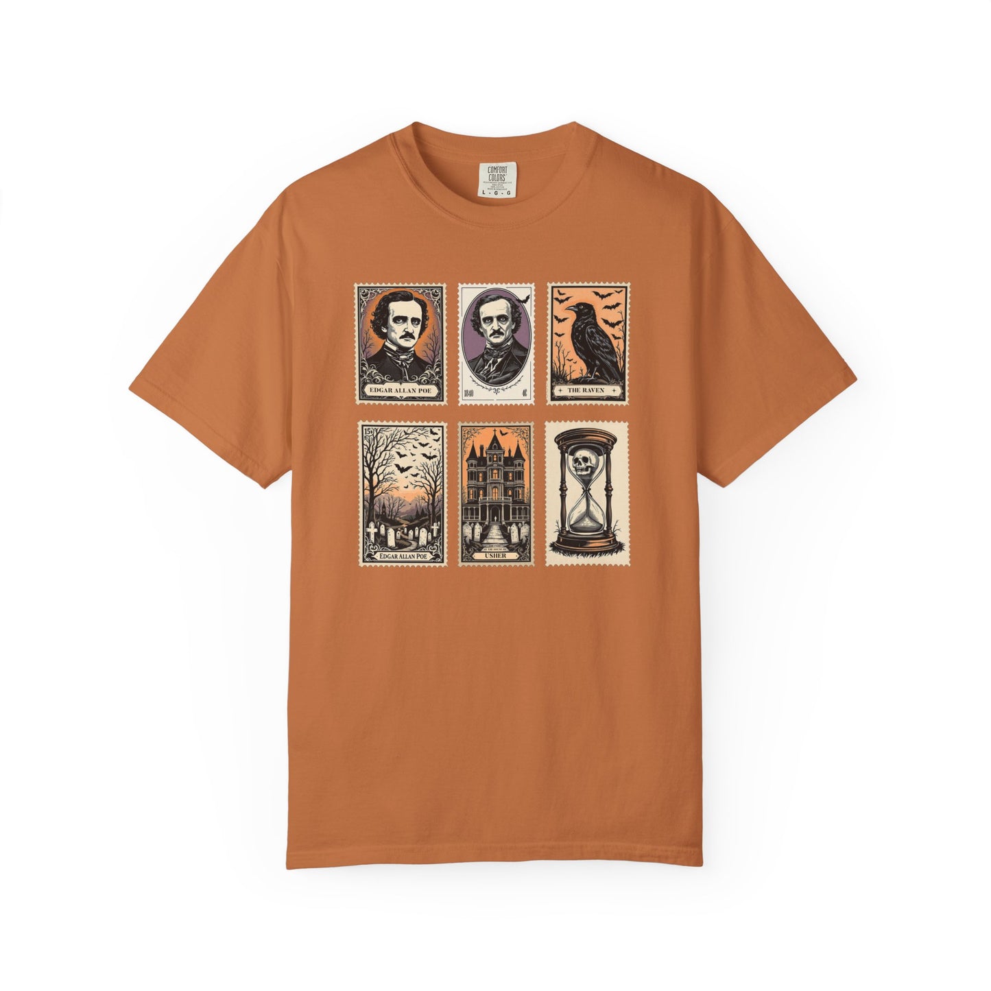 Edgar Allan Poe T-Shirt Gothic Graphic Tee The Raven Nevermore Quote Horror Literature Shirt Dark Academia Aesthetic Halloween Party Gift T-Shirt Printify Yam S