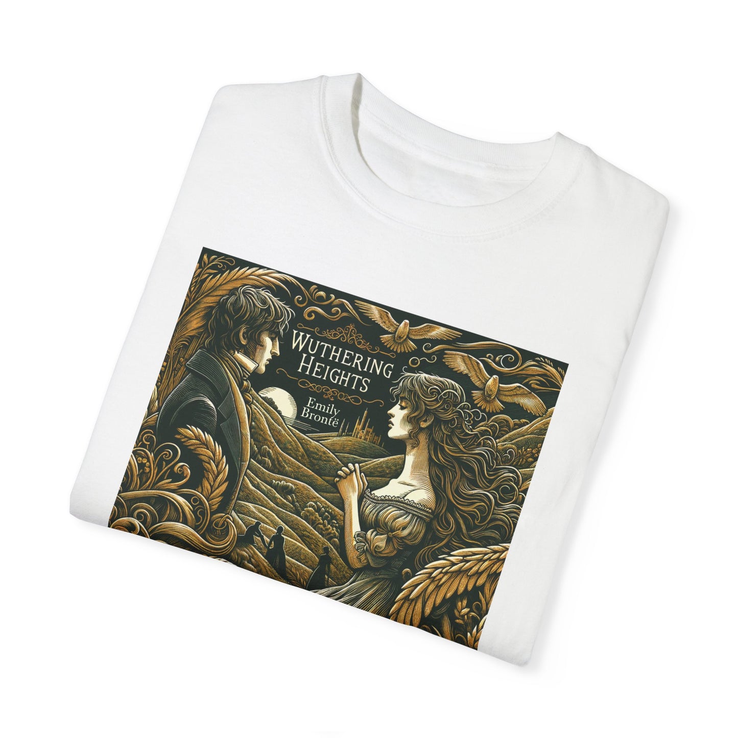 Wuthering Heights T-Shirt Emily Brontë Romantasy Literarure Shirt Bookish Academia Gift For Her Birthday Heathcliffe Bookclub Booknerd Tee T-Shirt Printify