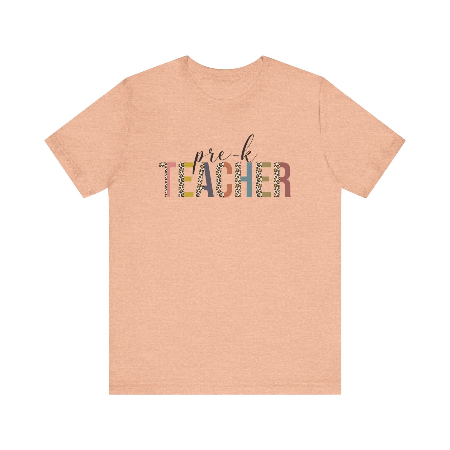 Cute Teacher TShirt Gift, Education Tee, Elementary School Teacher Appreciation, Funny Back To School Shirt, Teacher T-Shirt, Teacher Tee T-Shirt Printify Heather Peach XS