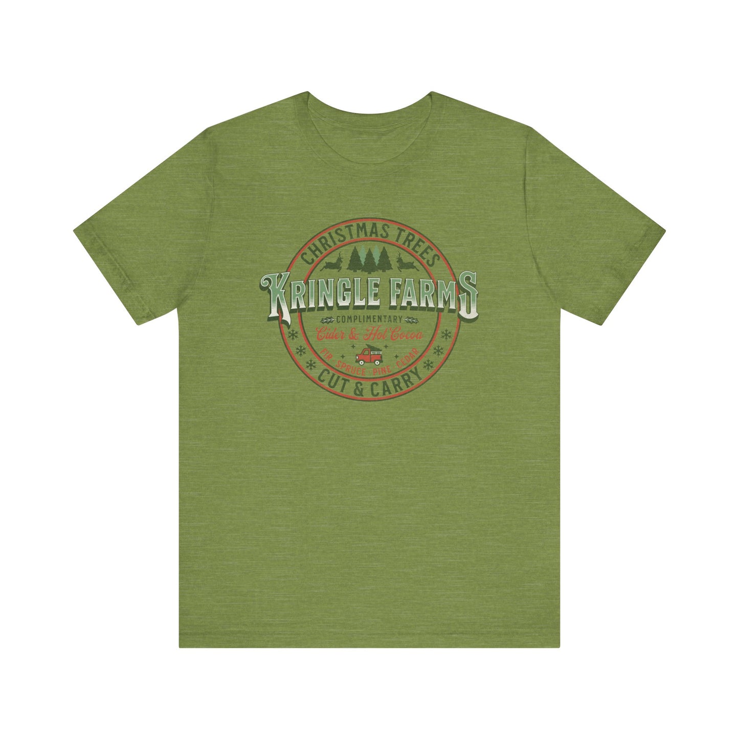 Christmas Tree Farm Shirt, Family Holiday Tradition Tree Cutting Shirt, Family Christmas Vacation Shirts, Christmas Tree Decorating Shirts T-Shirt Printify Heather Green XS