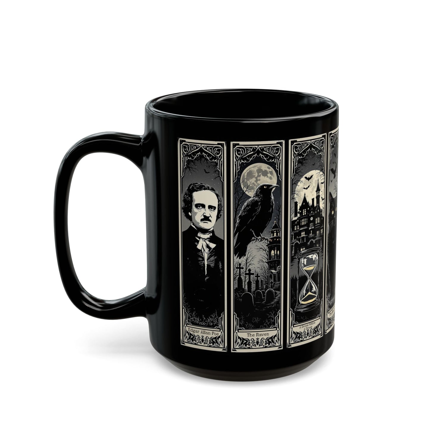Edgar Allan Poe Mug Gothic Literary Gift For Book Lover Dark Academia Macabre Fall Coffee Cup Halloween Poetember Party Gift For Bookclub Mug Printify